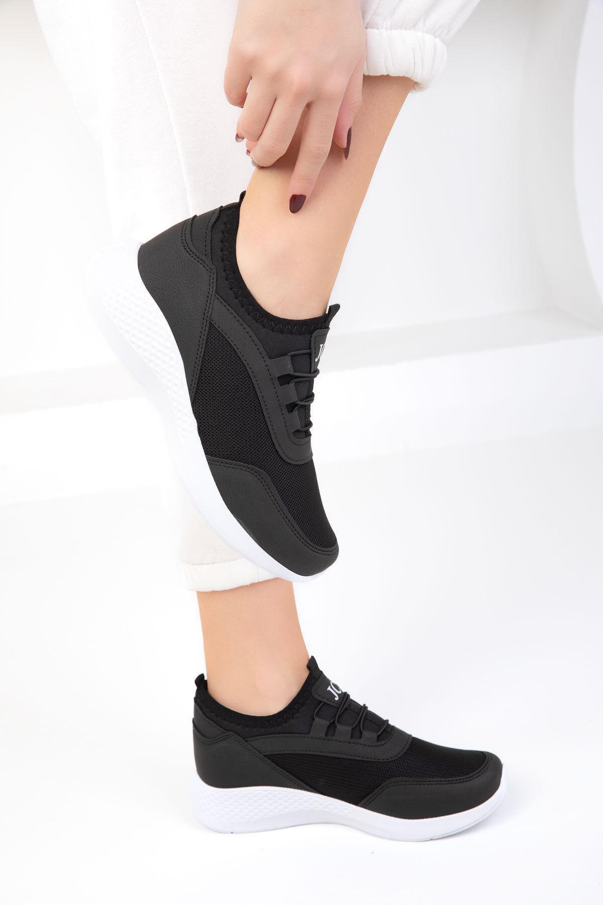 Black Elastic Sneakers, , large image number 1