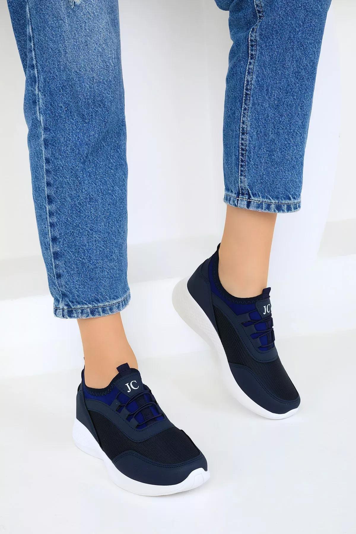 Navy Blue Womens Sneakers 15226, , medium
