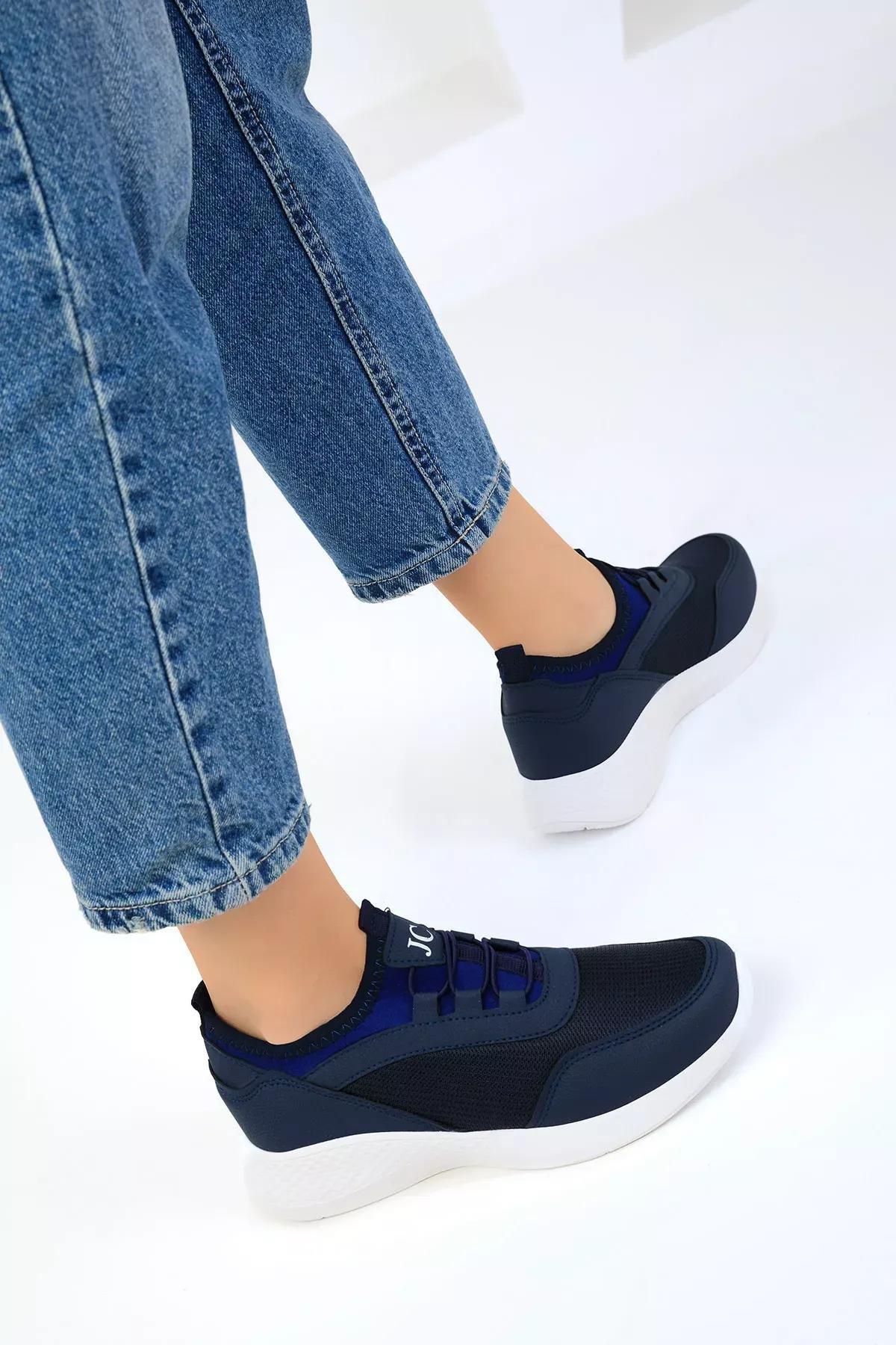 Navy Blue Womens Sneakers 15226, , large image number 3