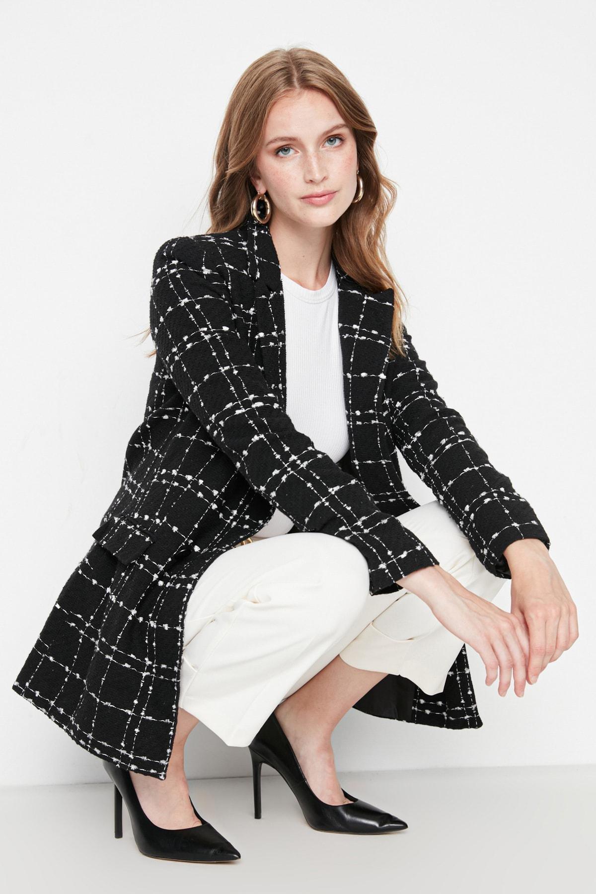 Black Oversize Blazer, Black, medium