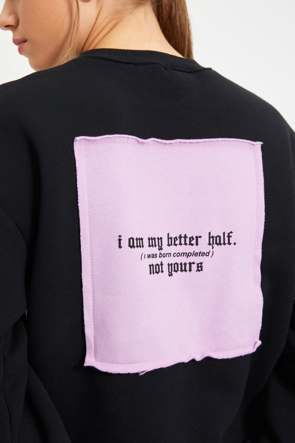 Black Colourblock Sweatshirt, Black, large image number 3