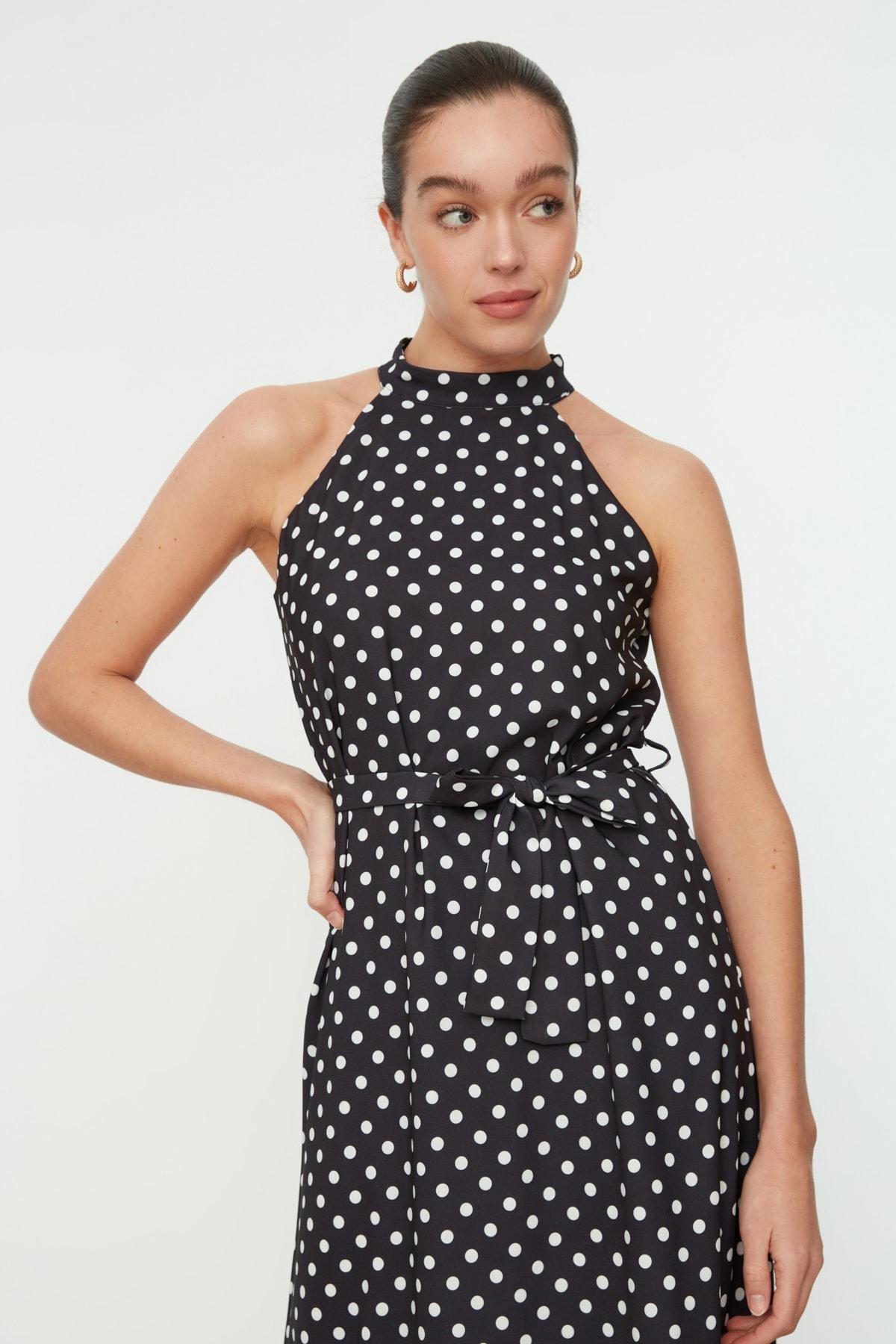 Multicolour Belted Midi Dress, , large image number 1