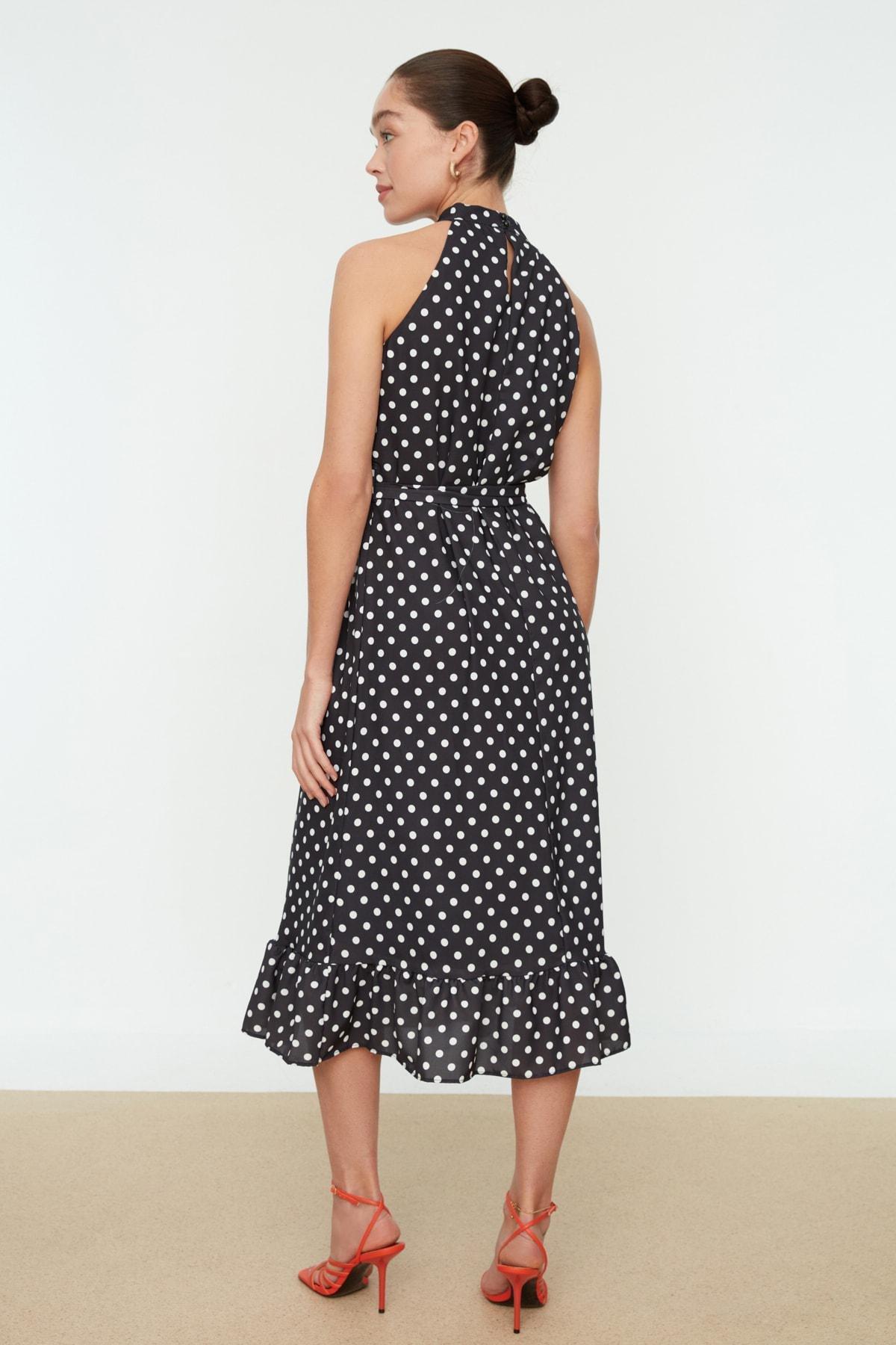 Multicolour Belted Midi Dress, , large image number 4