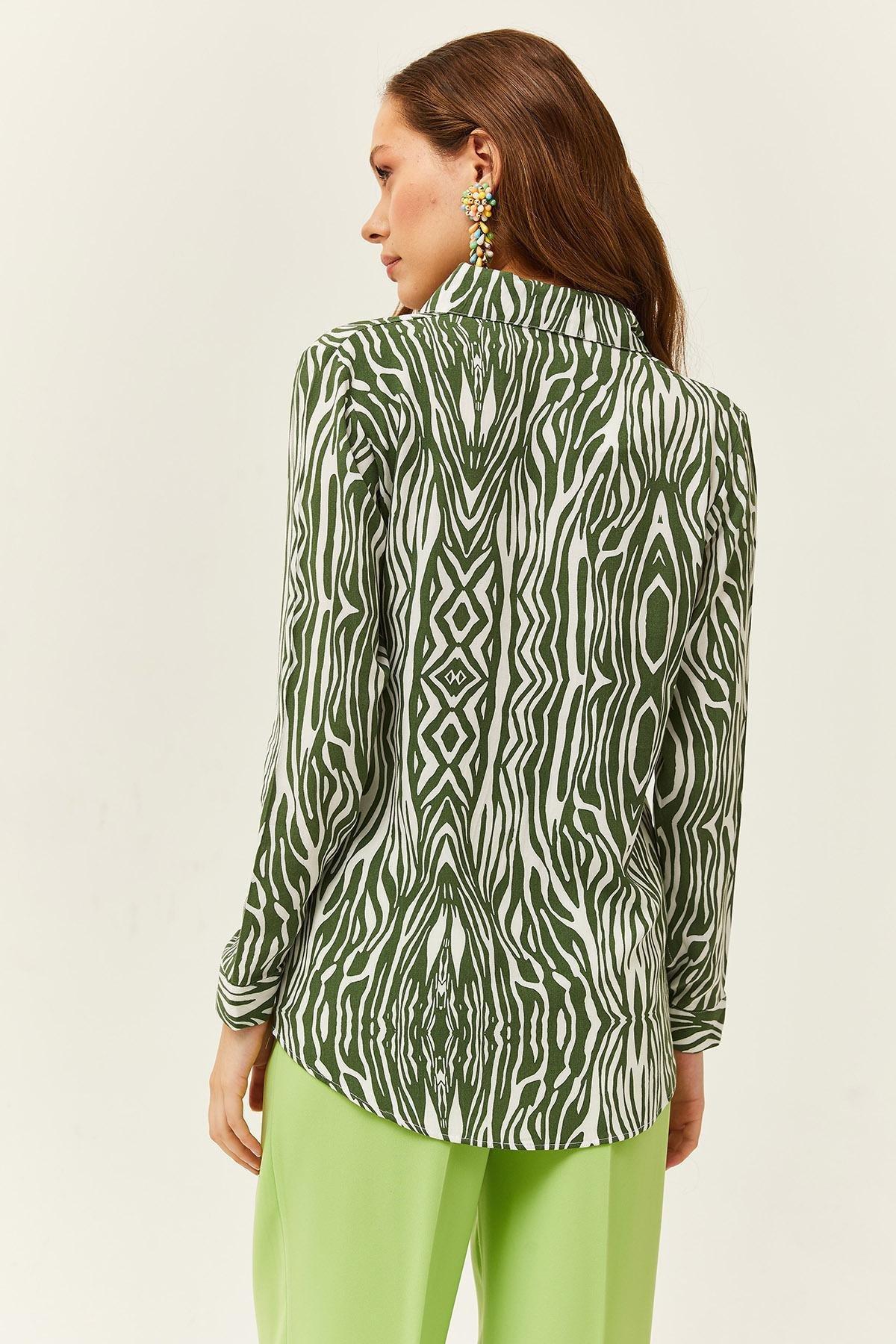 Green Zebra Patterned Shirt, , large image number 1