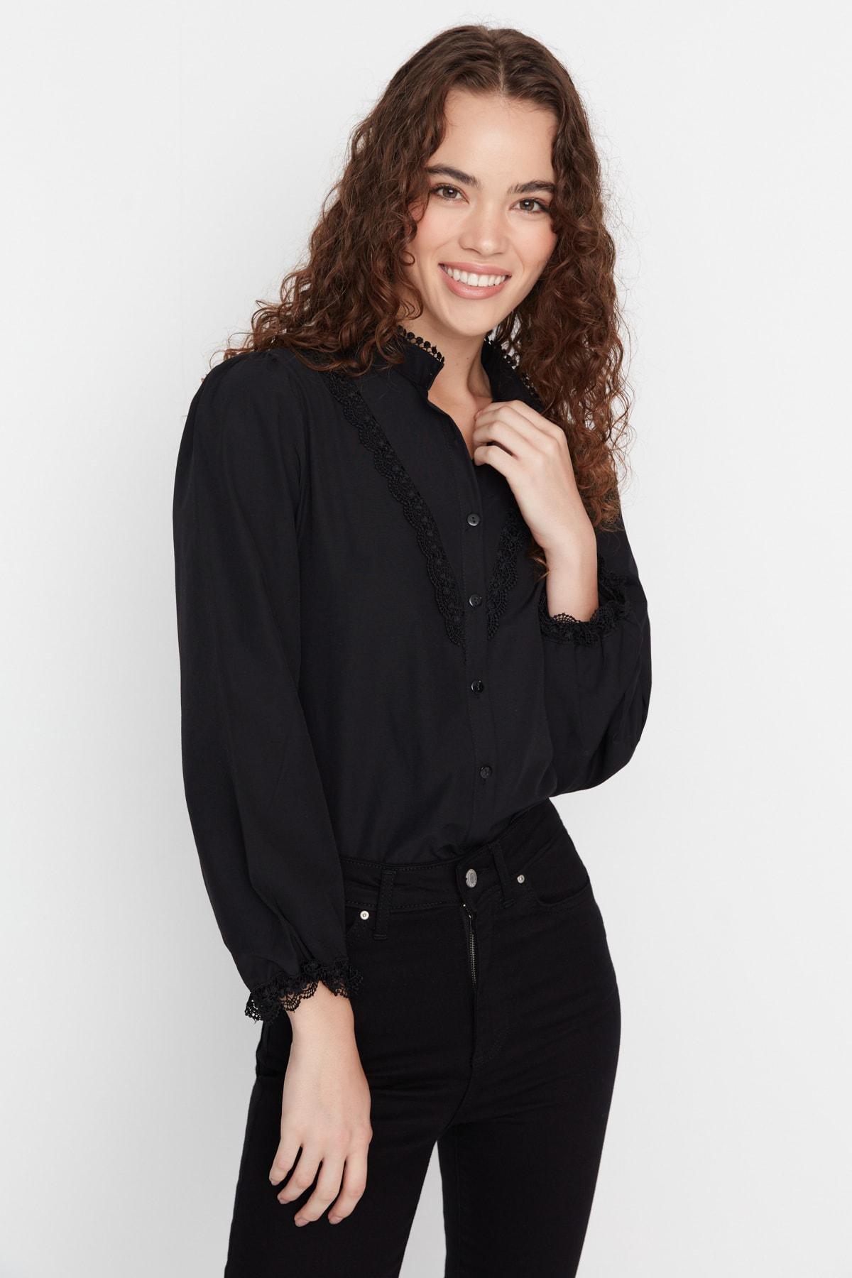 Black Regular Shirt, , large image number 0