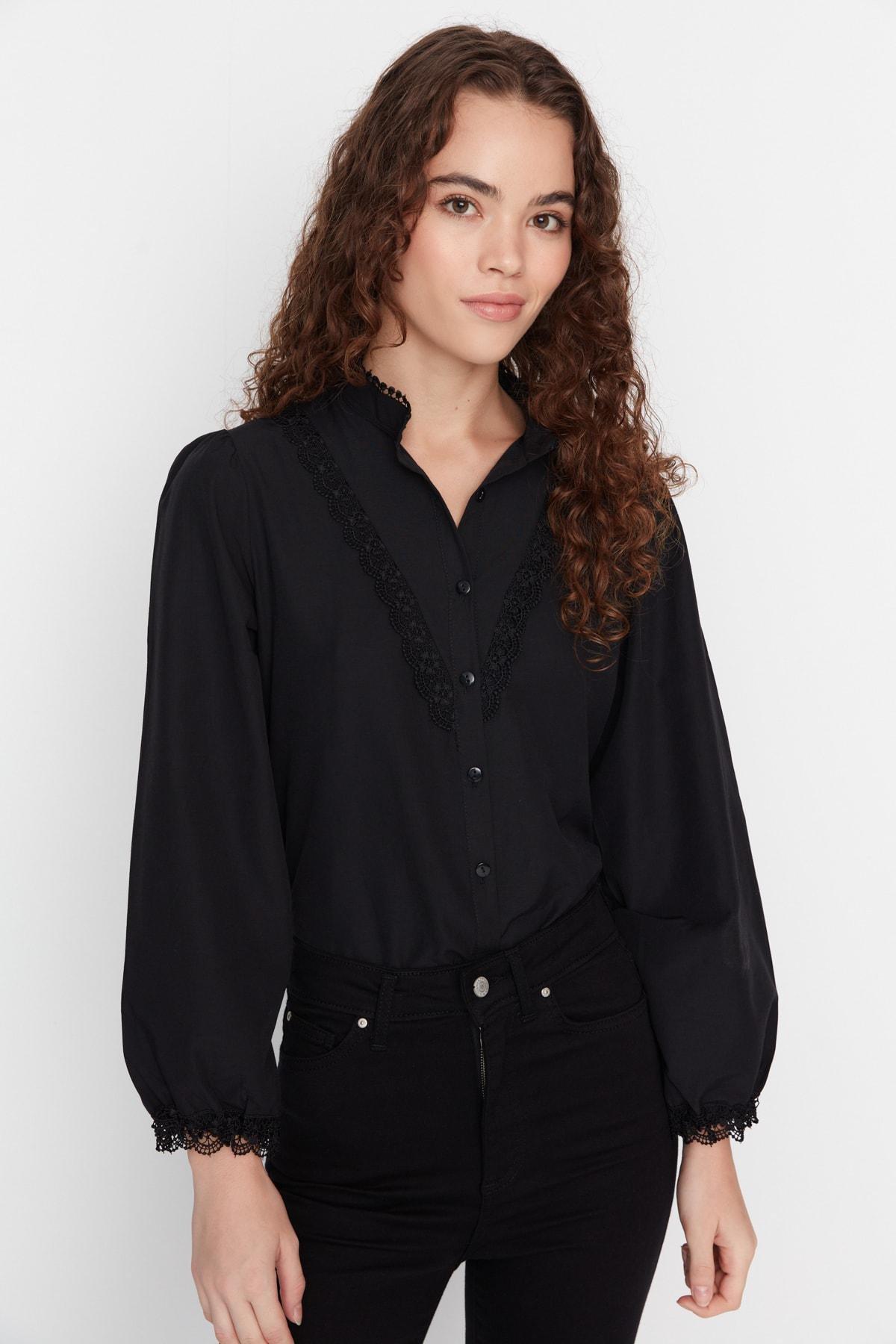 Black Regular Shirt, , large image number 2
