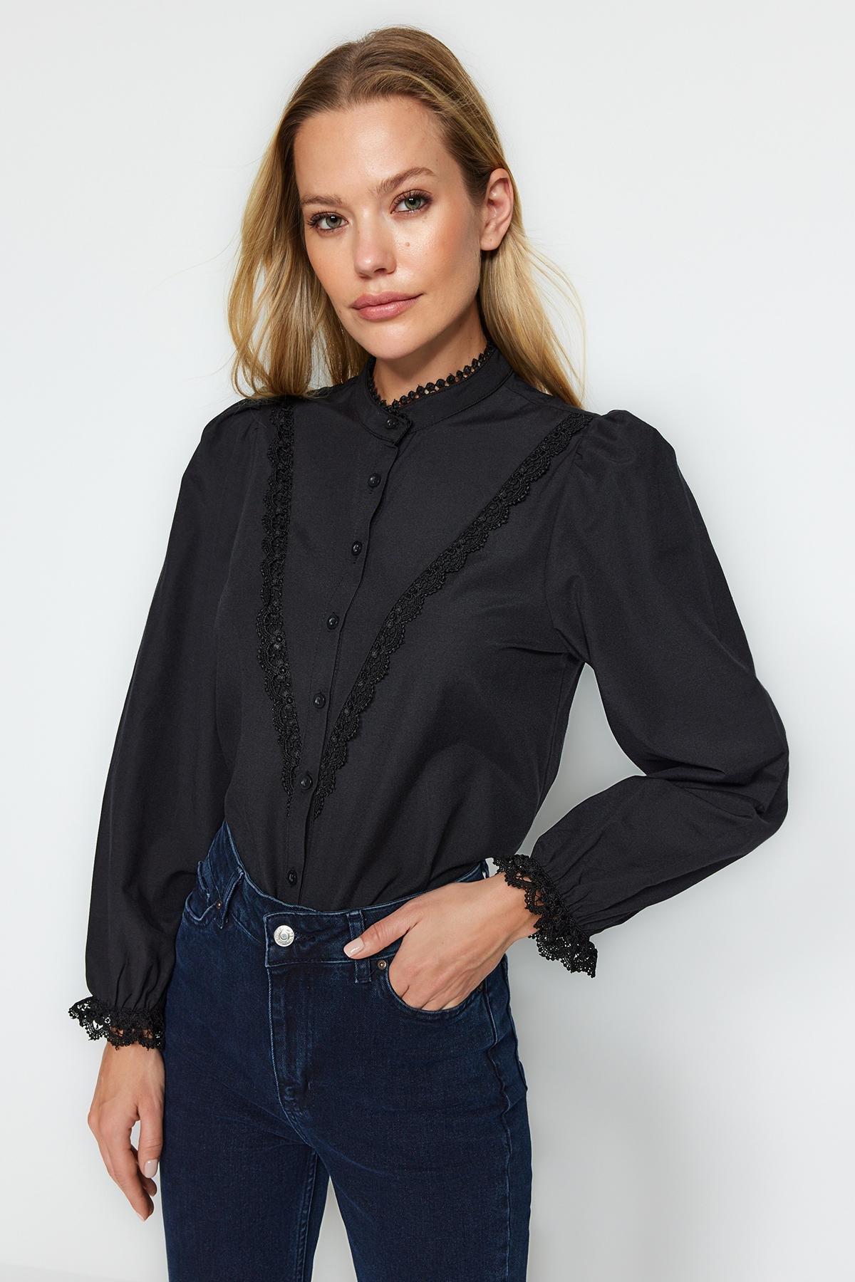 Black Regular Shirt, , large image number 3