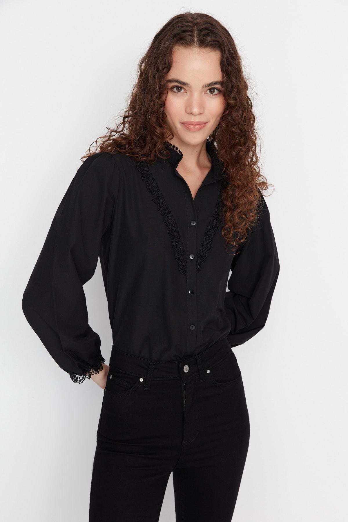 Black Regular Shirt, , large image number 4