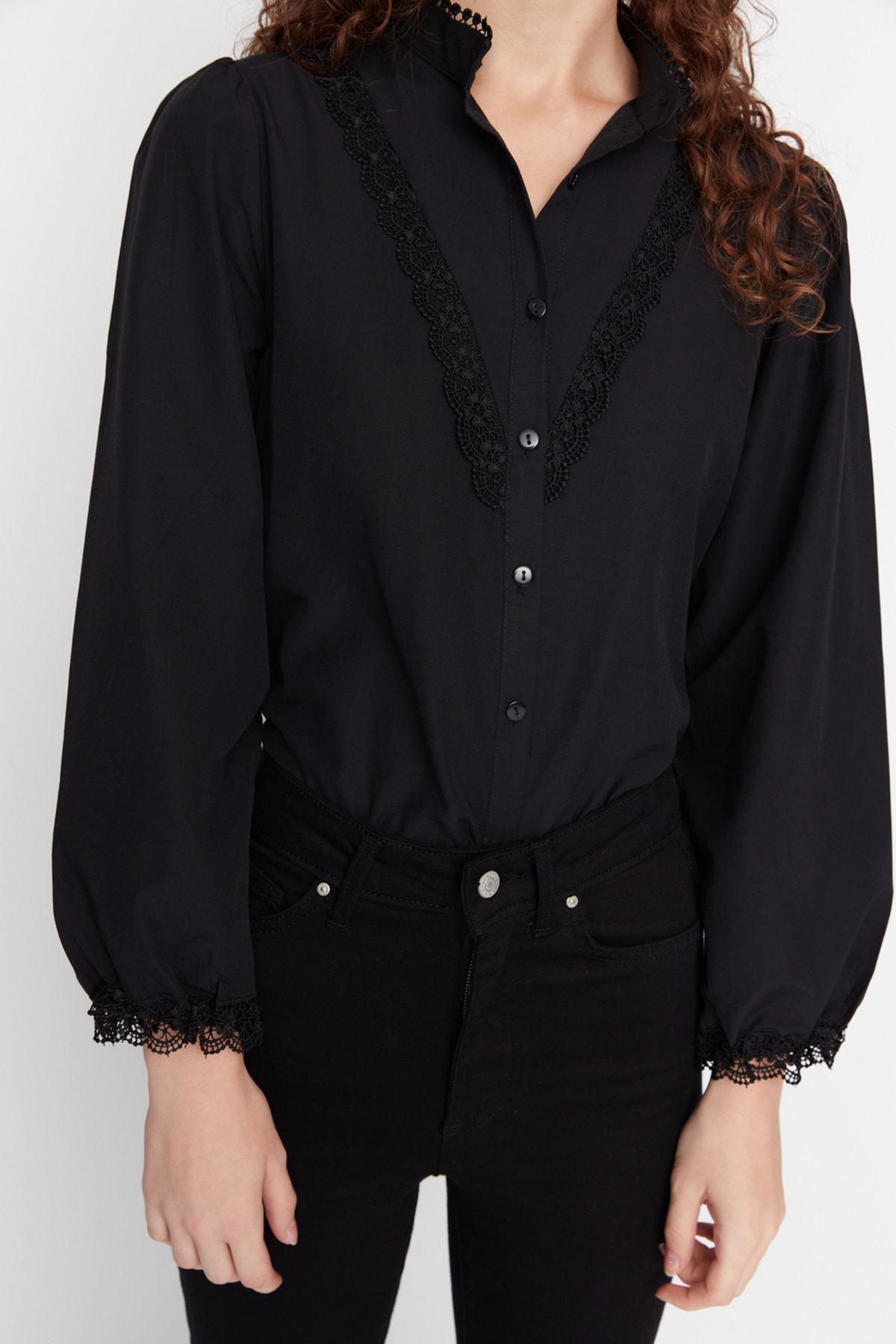Black Regular Shirt, , large image number 6