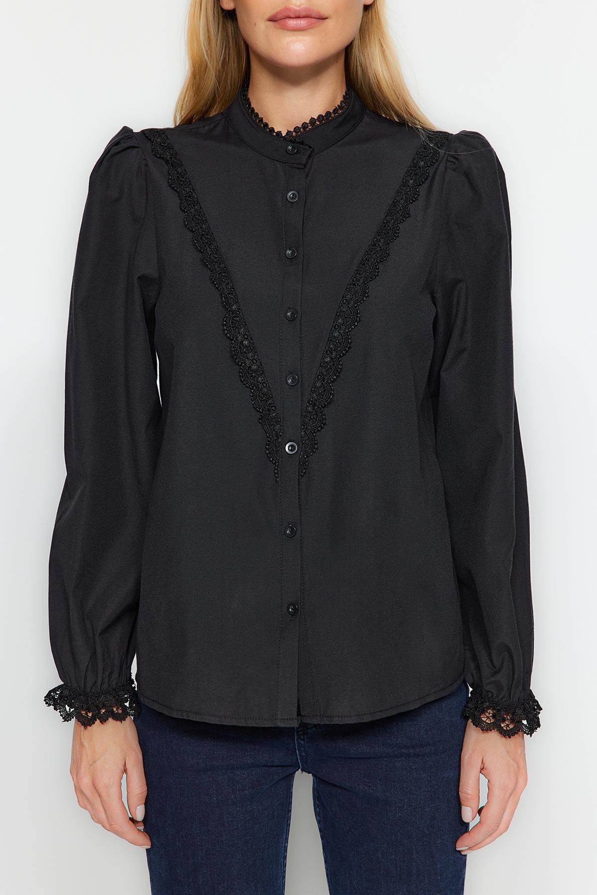 Black Regular Shirt, , large image number 7