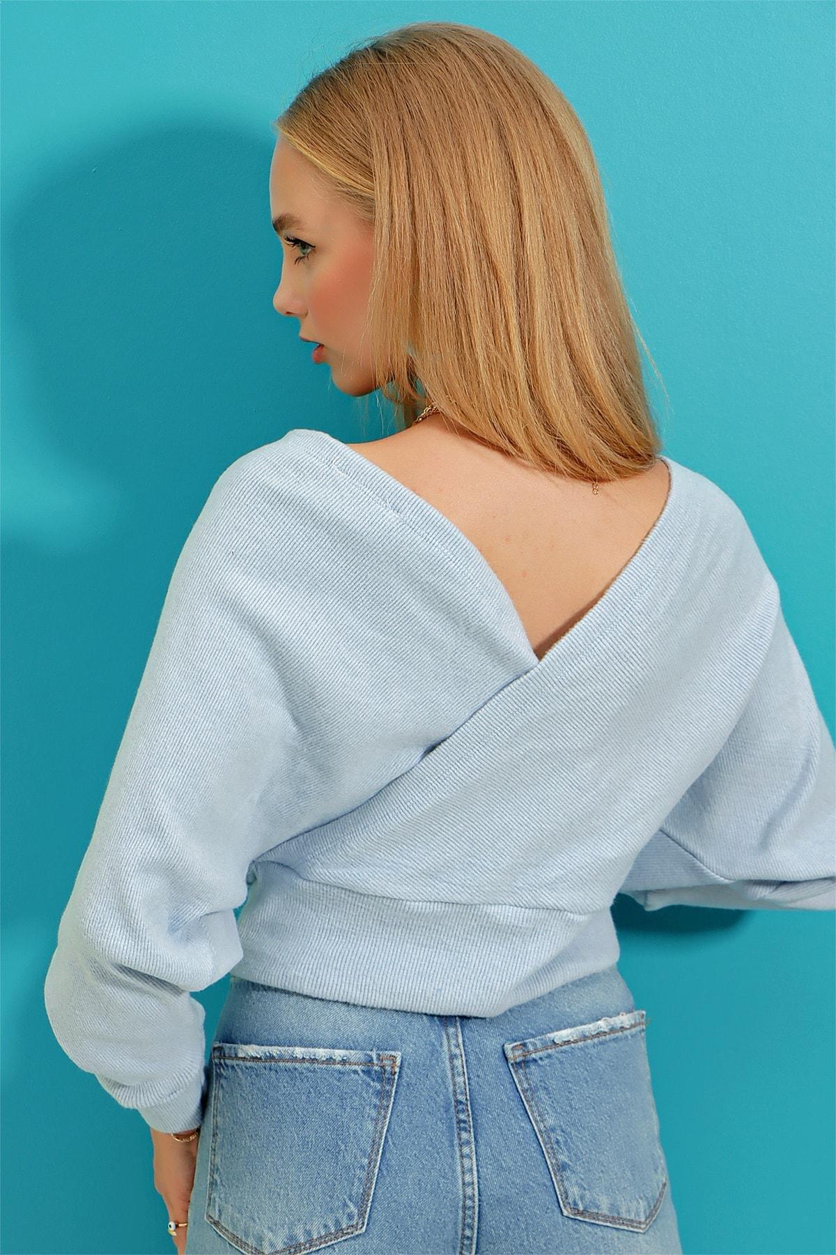 Blue Cache-Coeur Blouse, , large image number 3