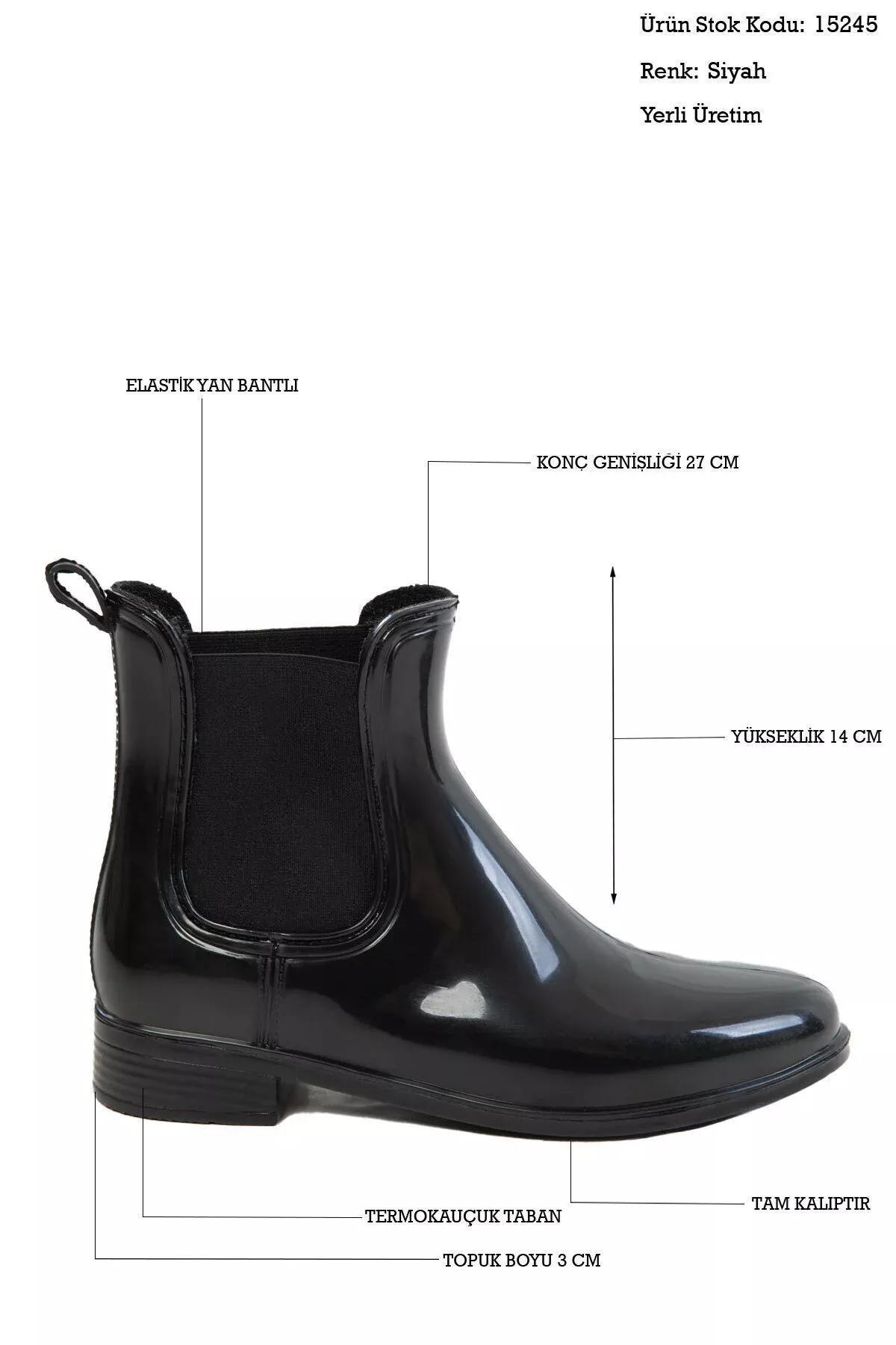 Black Glossy Ankle Boots, BLACK, medium
