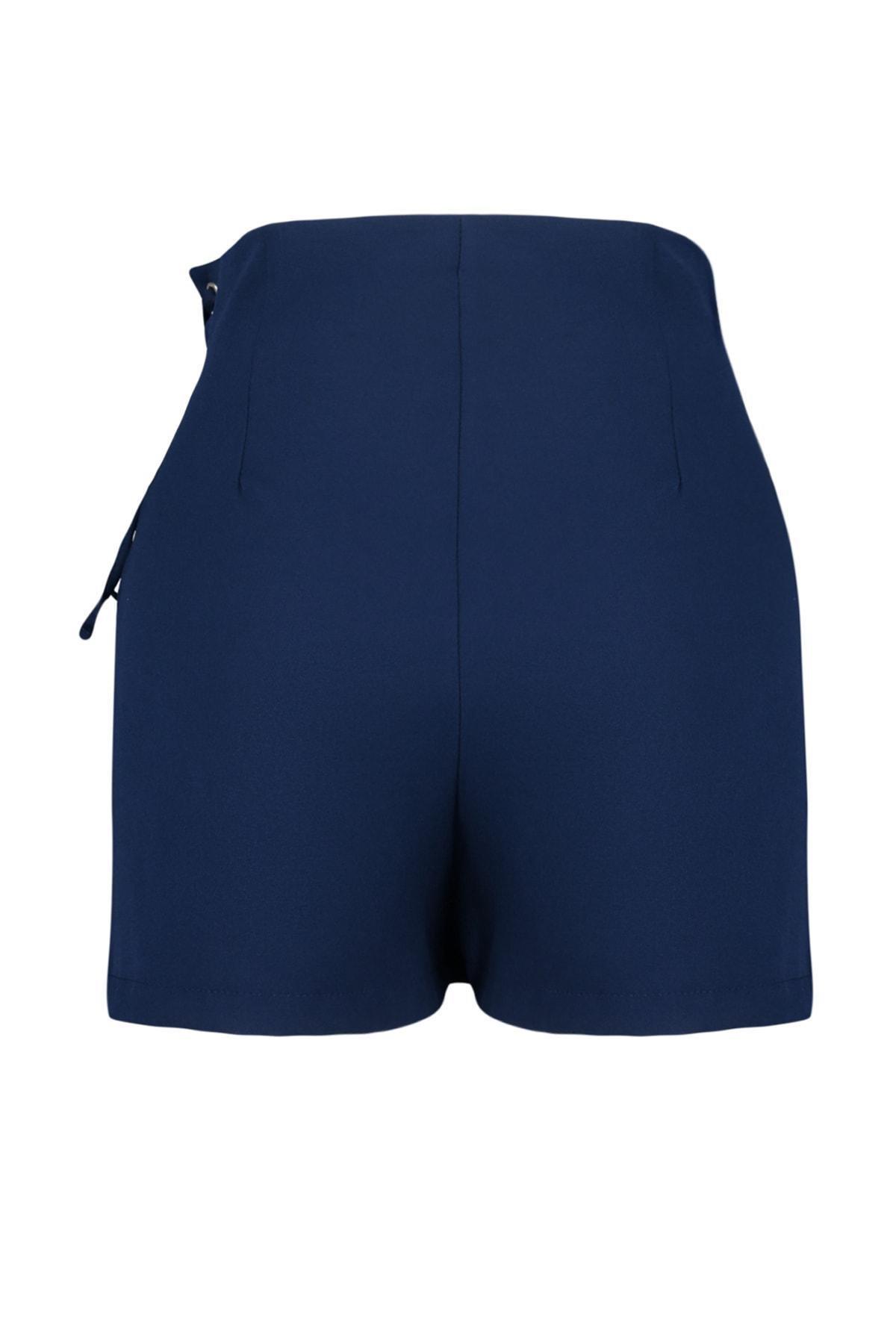 Blue Lace-Up Detail Skort, , large image number 5