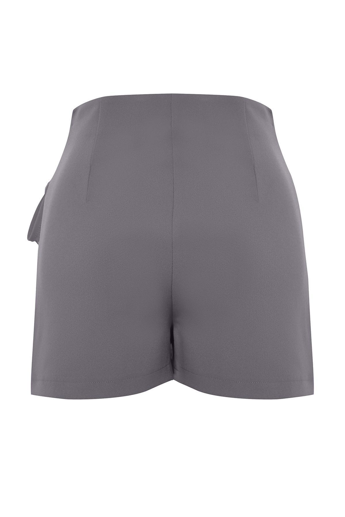 Grey Lace-Up Detail Skort, , large image number 6