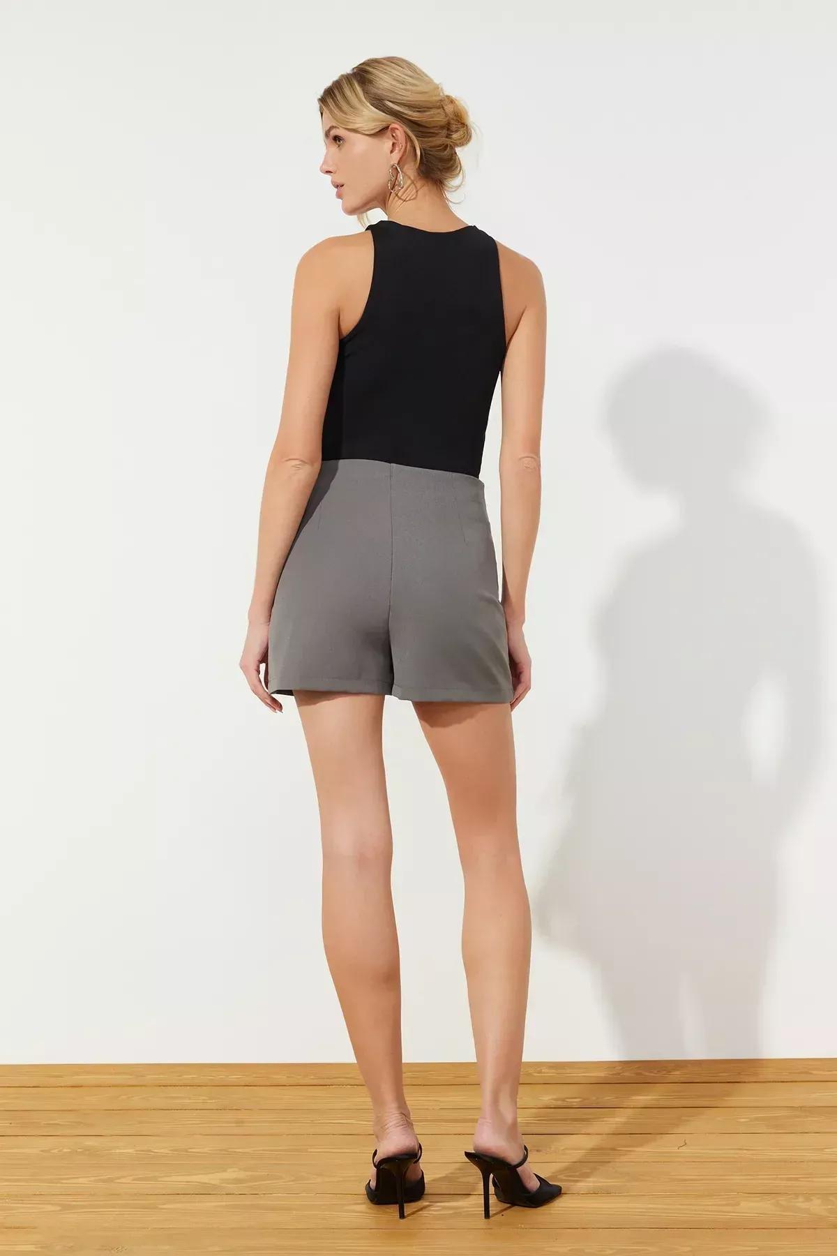 Grey Lace-Up Detail Skort, , large image number 7
