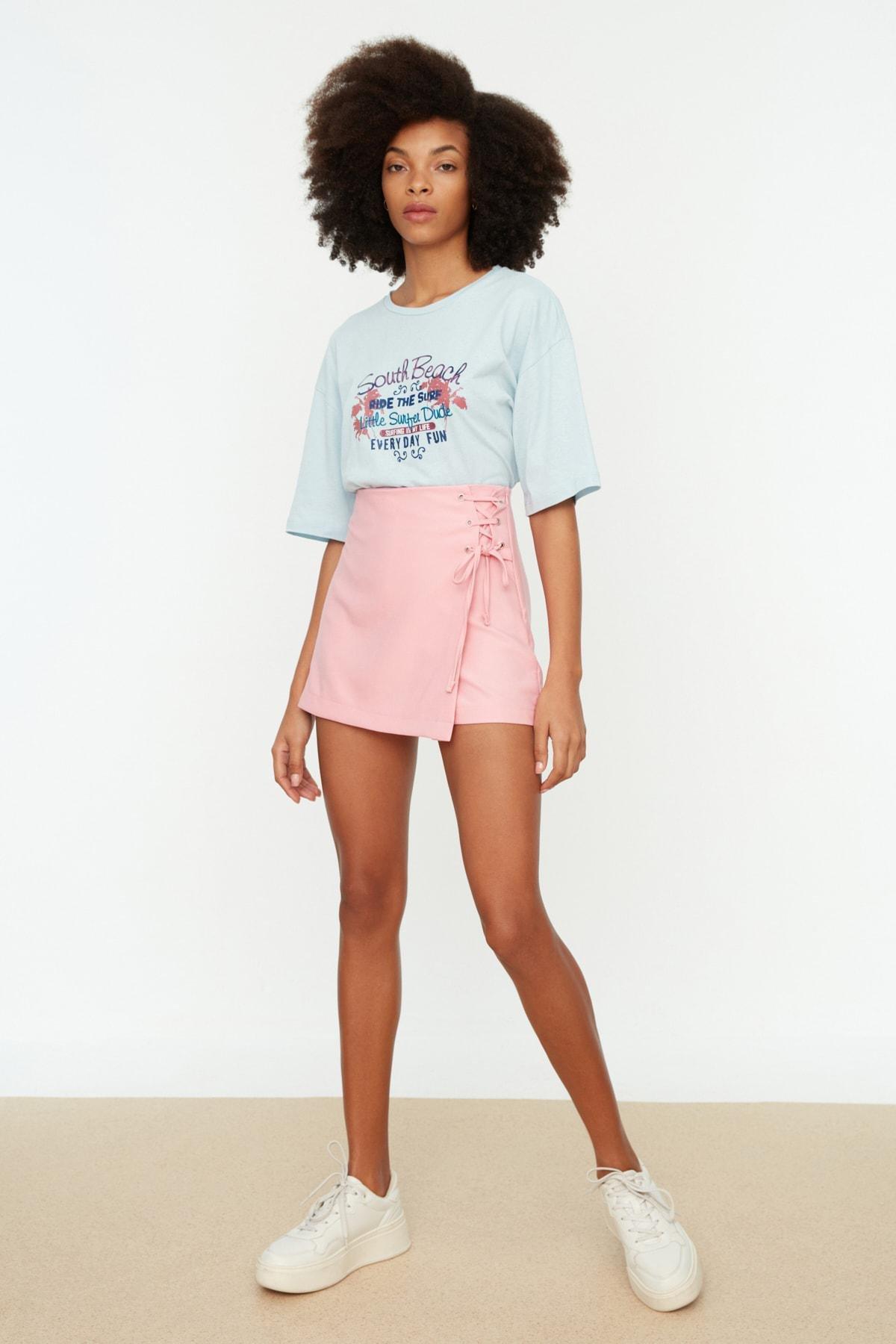 Pink High Waist Skort, , large image number 0
