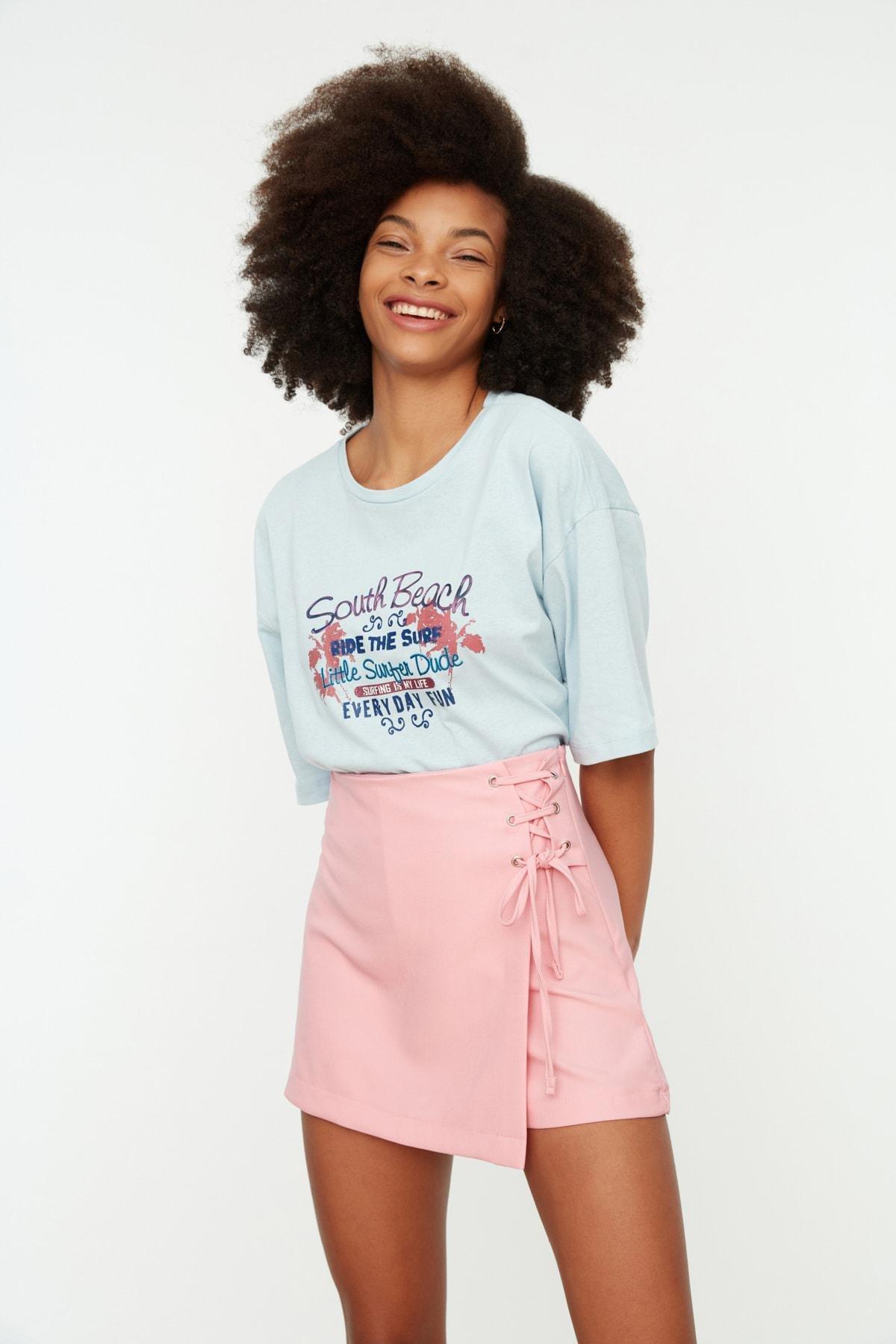 Pink High Waist Skort, , large image number 1