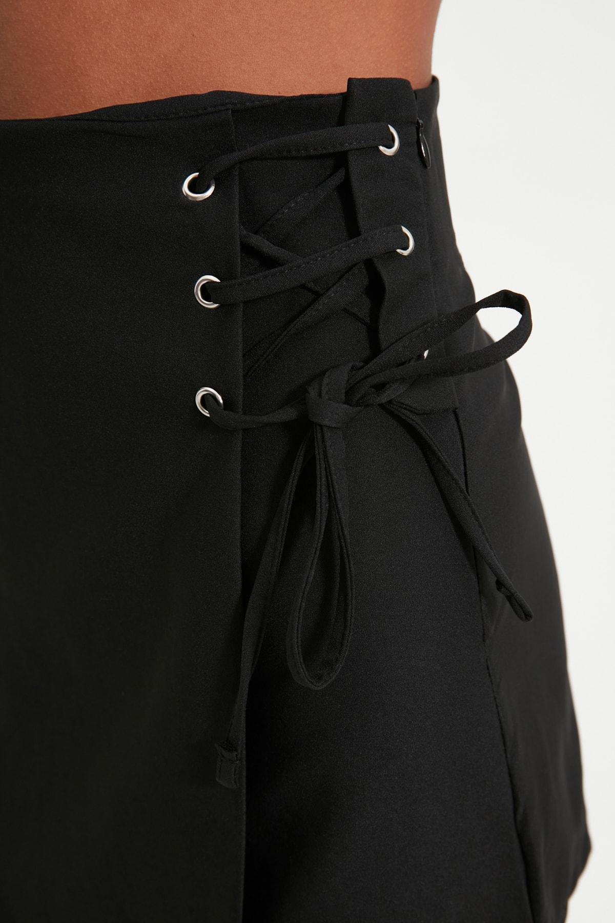 Black High Waist Shorts, , large image number 3