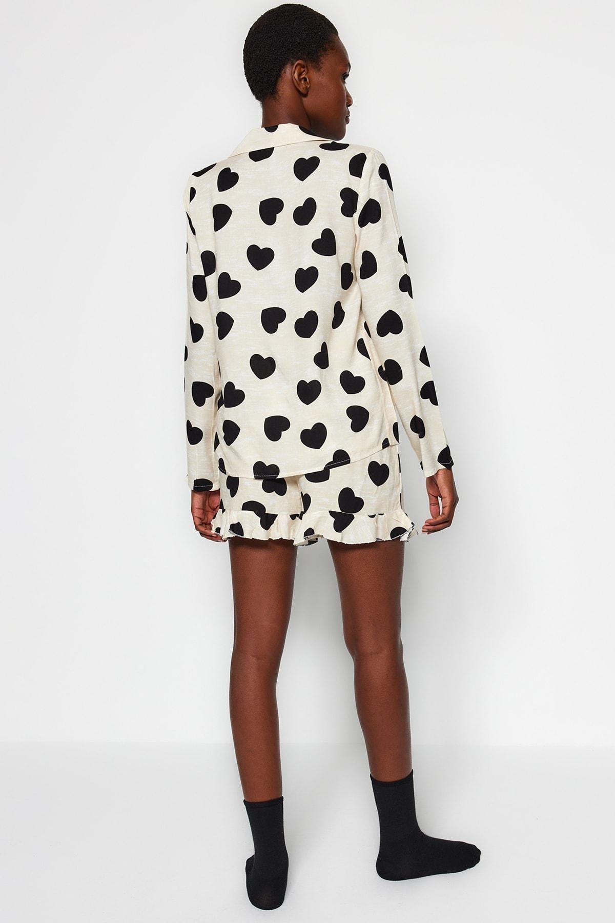 Cream Heart Pyjama Set, , large image number 7