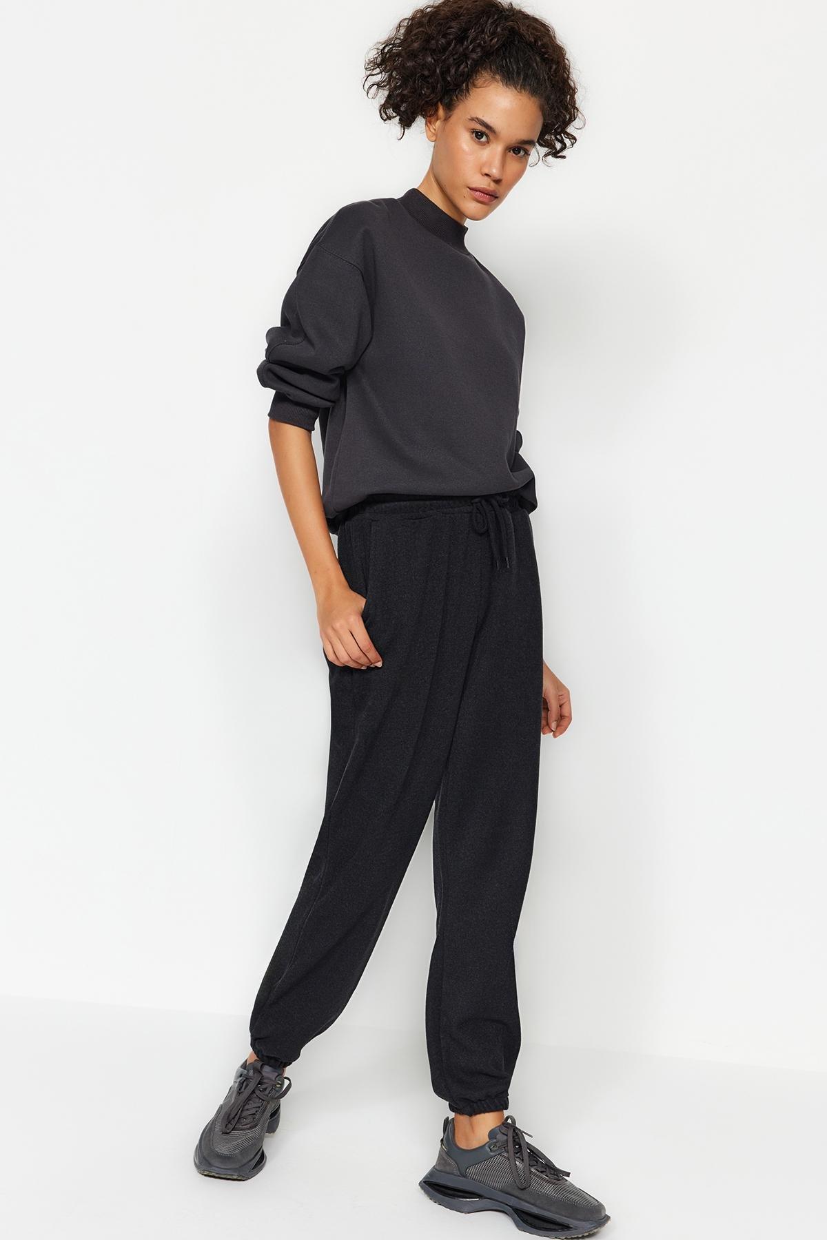 Grey Pocketed Sportswear Sweatpants, , large image number 0