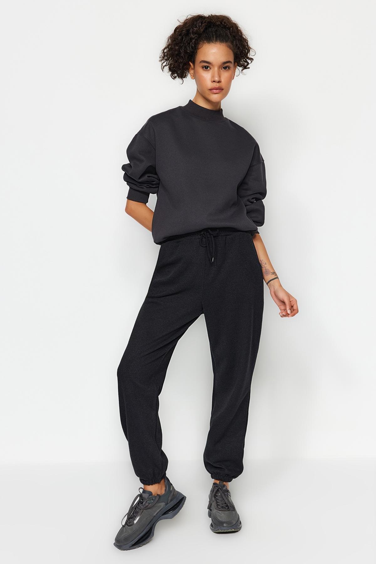 Grey Pocketed Sportswear Sweatpants, , large image number 2