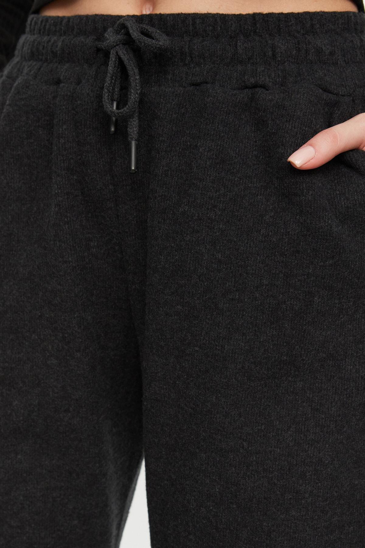 Grey Knitted Sports Sweatpants, , large image number 14
