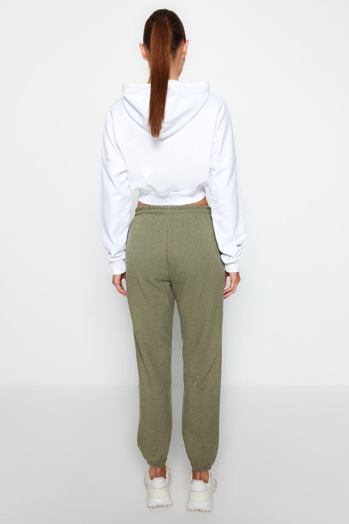 Khaki Relaxed Sweatpants, , large image number 5