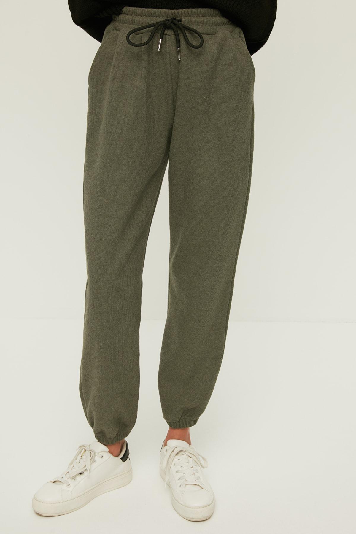 Khaki Relaxed Sweatpants, , large image number 7