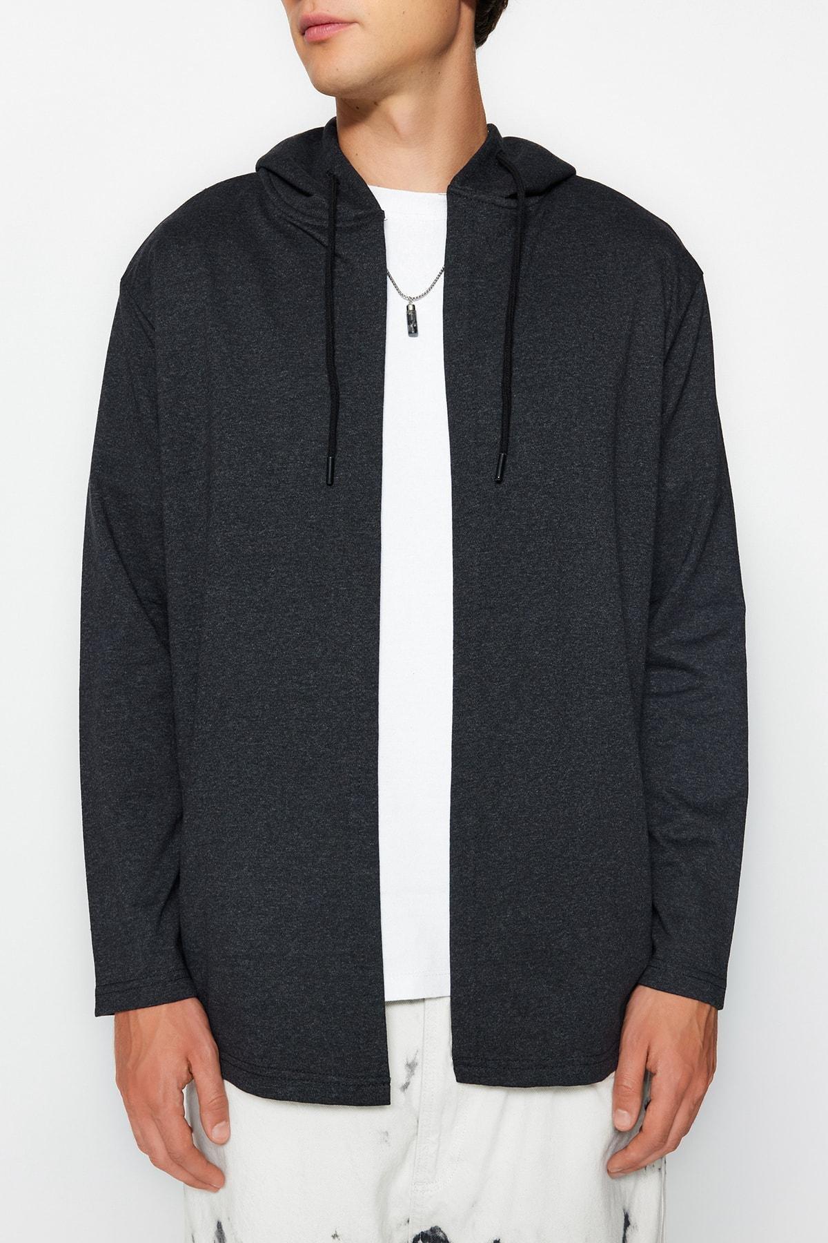 Grey Zippered Cardigan, , large image number 2