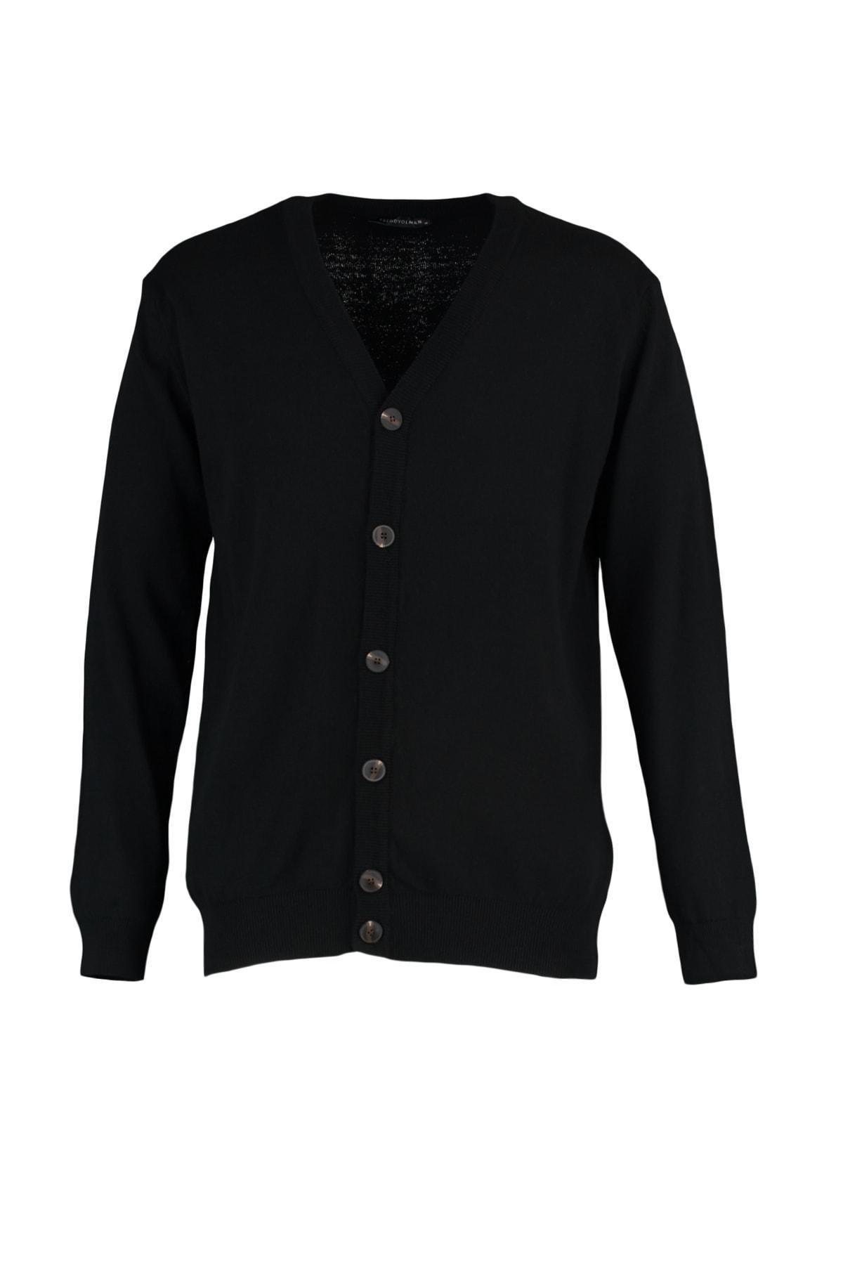 Black Regular Cardigan, Black, large image number 5