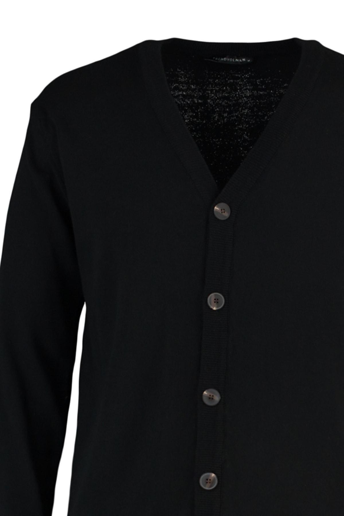 Black Regular Cardigan, Black, large image number 6