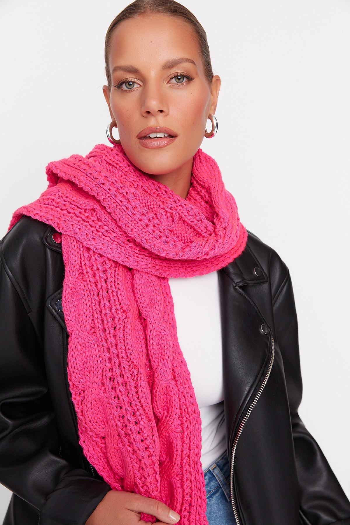Pink Textured Business Scarf, Pink, large image number 0
