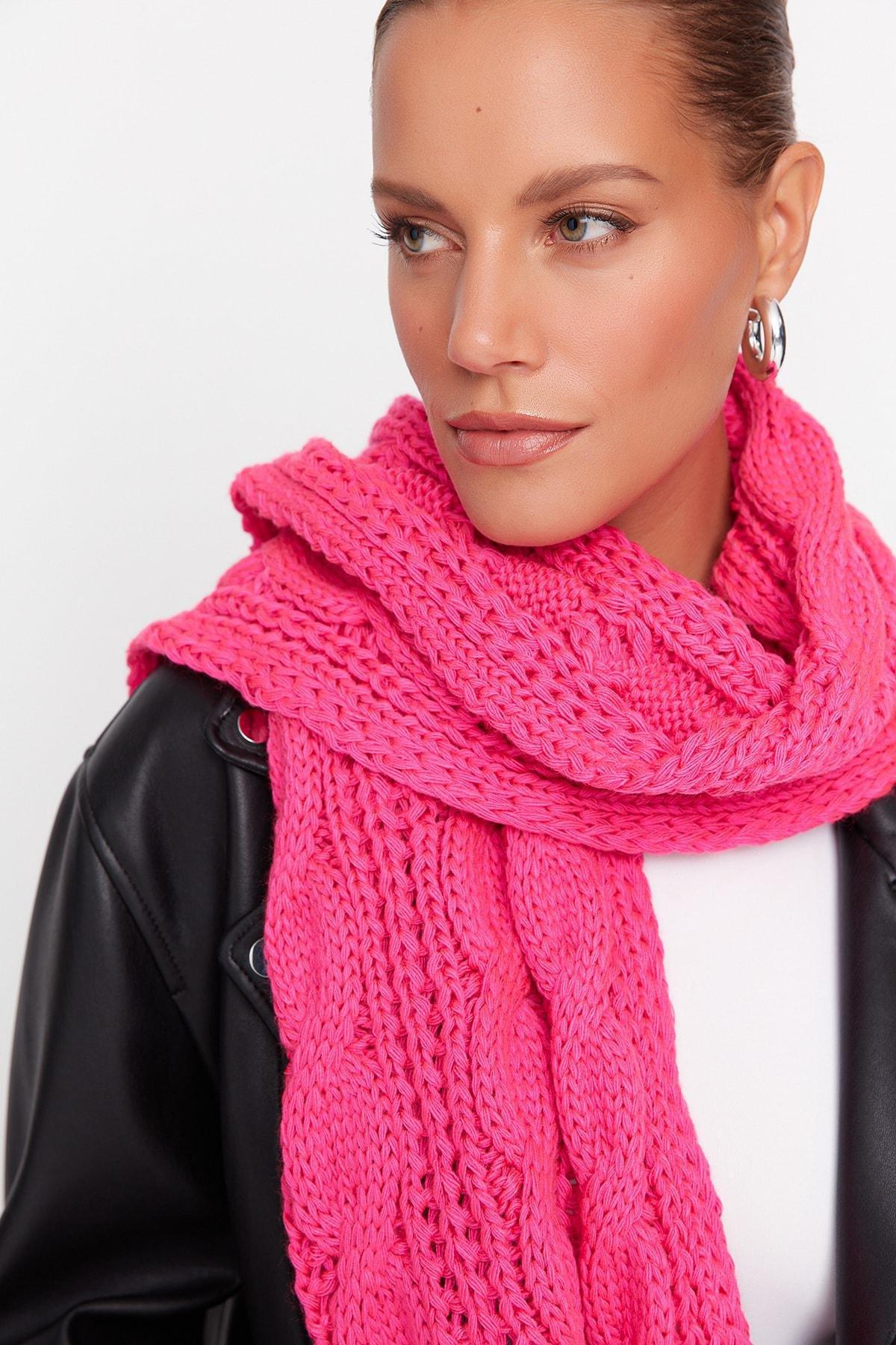 Pink Textured Business Scarf, Pink, large image number 1