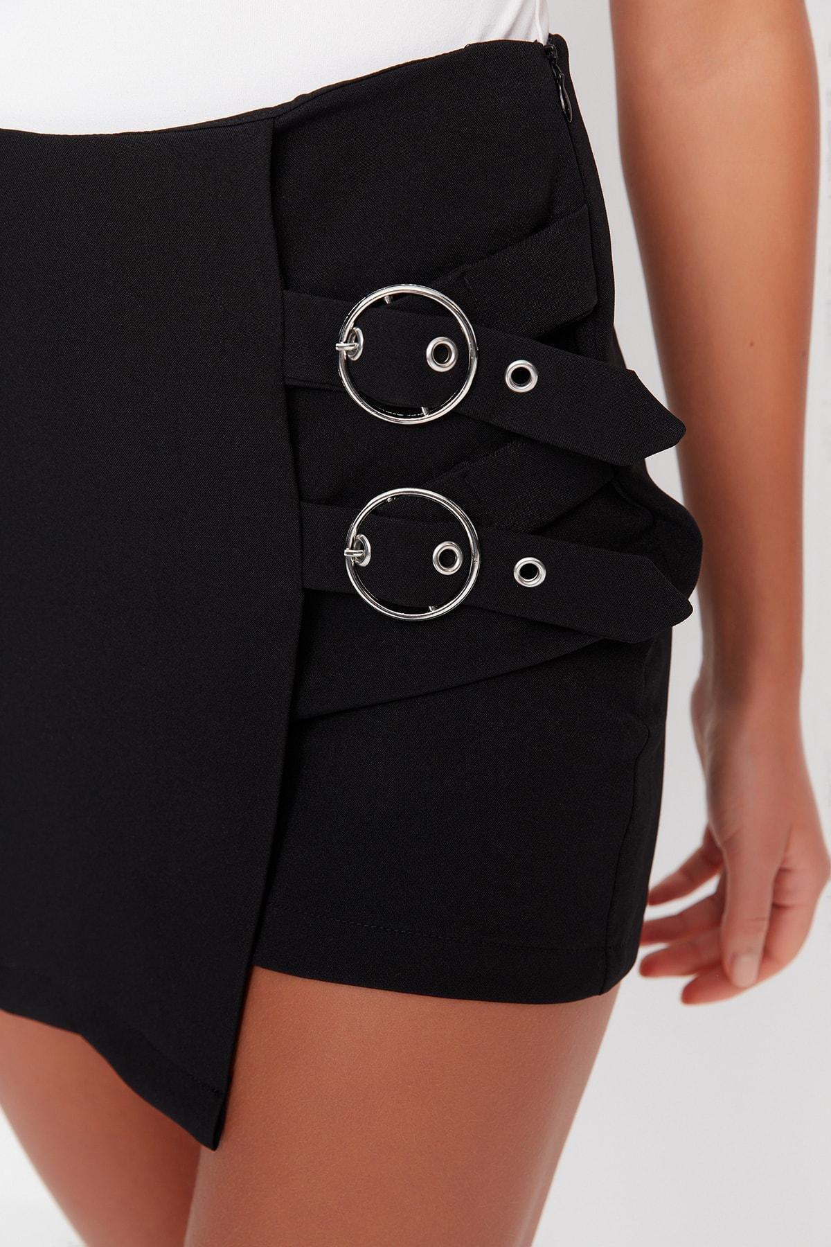 Black High Waist Skort, , large image number 3