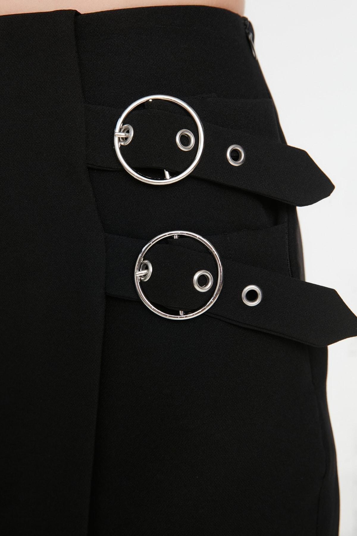 Black High Waist Skort, , large image number 8