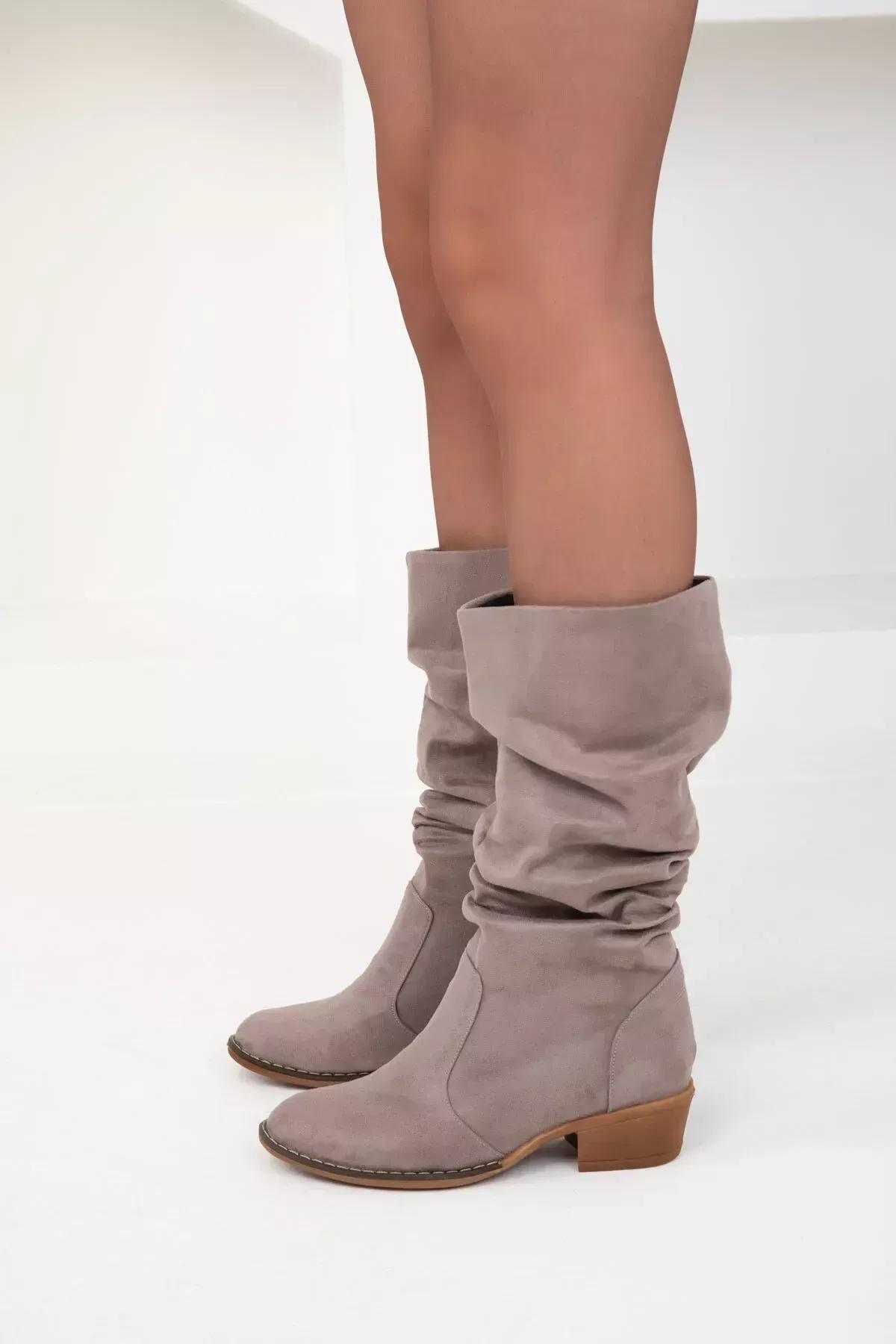Grey Suede boots, C101_2877, large image number 4
