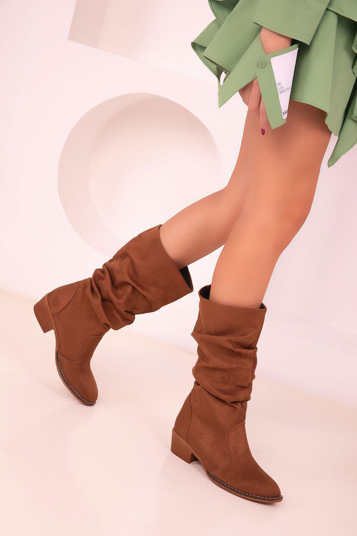 Brown Suede Boots, , large image number 2
