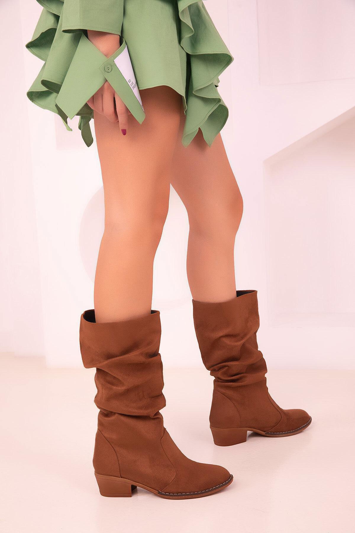 Brown Suede Boots, , large image number 3