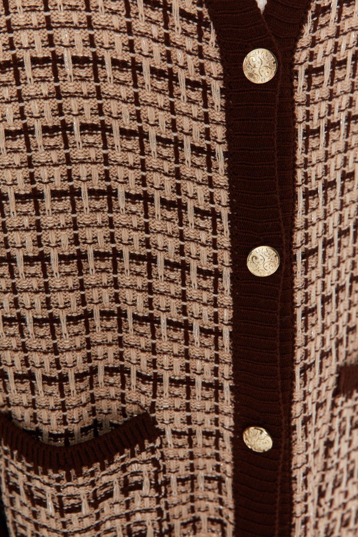 Trendyol - Brown Oversize Cardigan