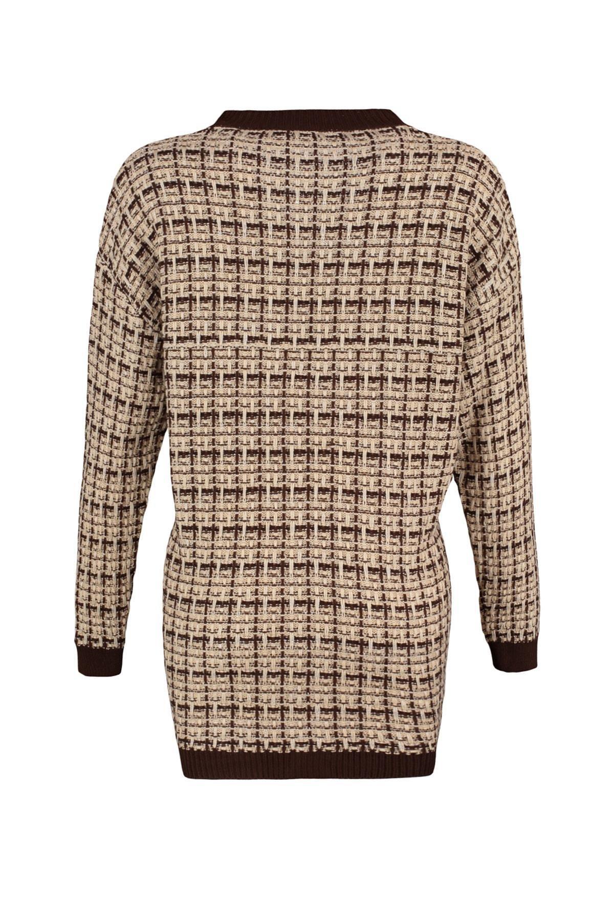 Brown Oversize Cardigan, , large image number 5