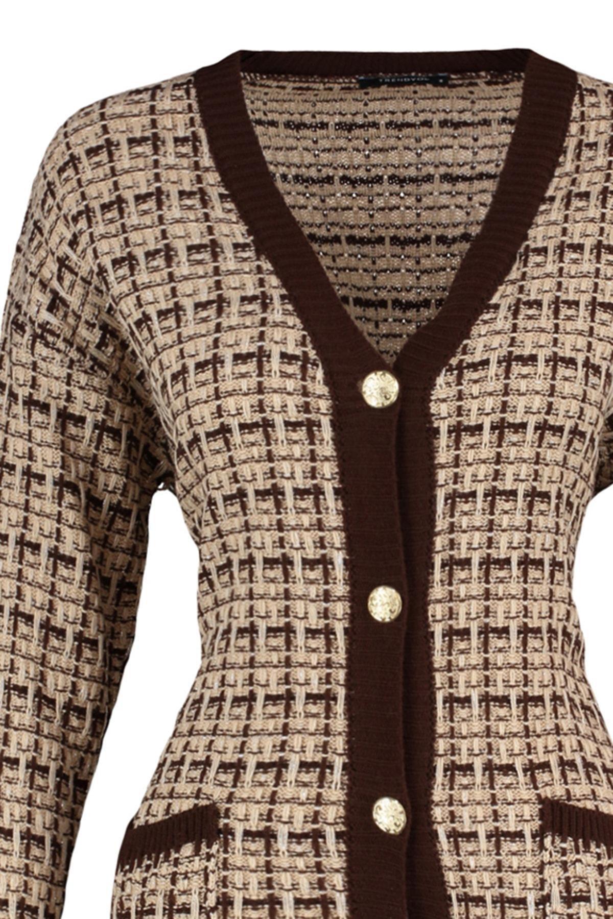 Trendyol - Brown Oversize Cardigan