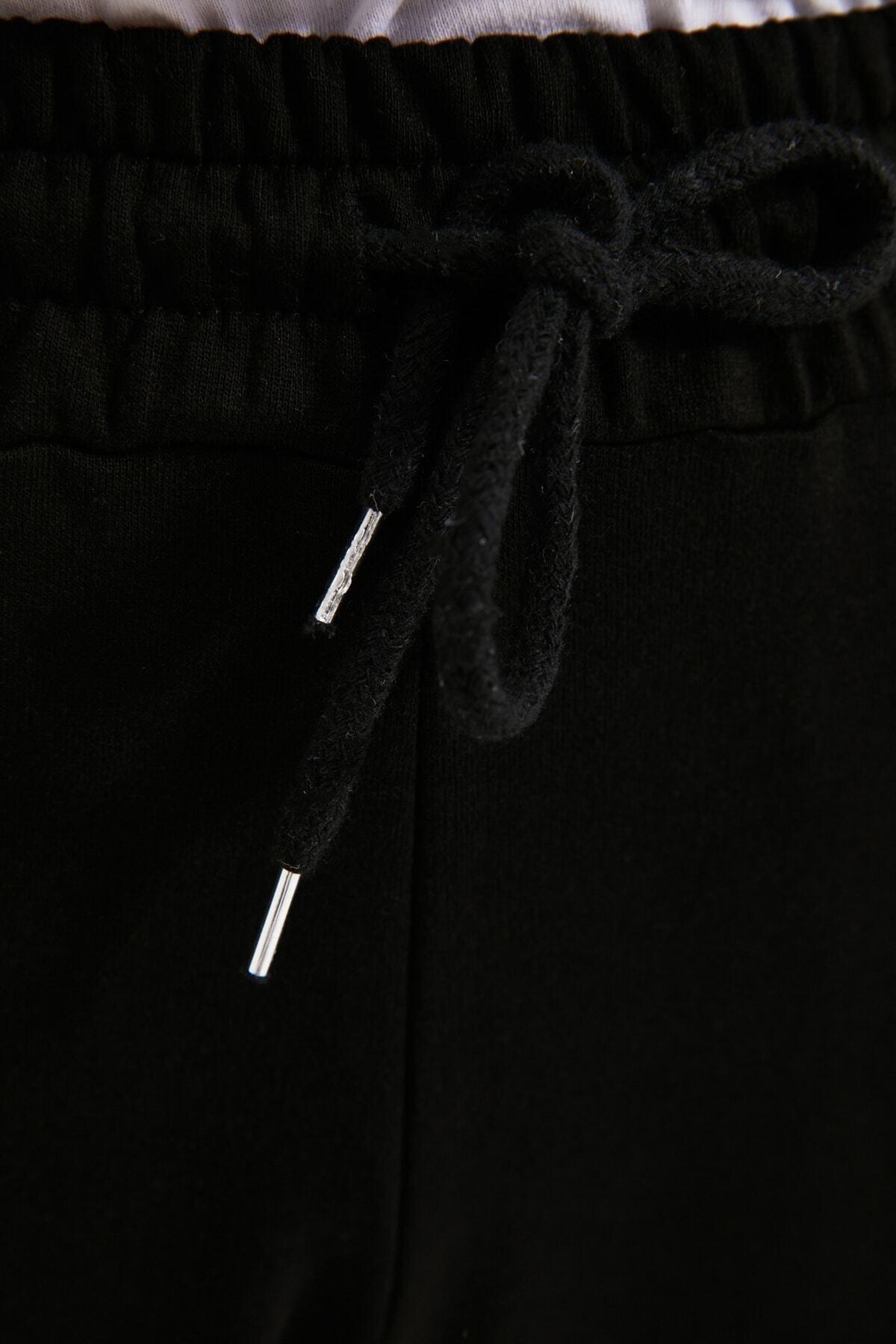 Black Basic Jogger Sweatpants, , large image number 5