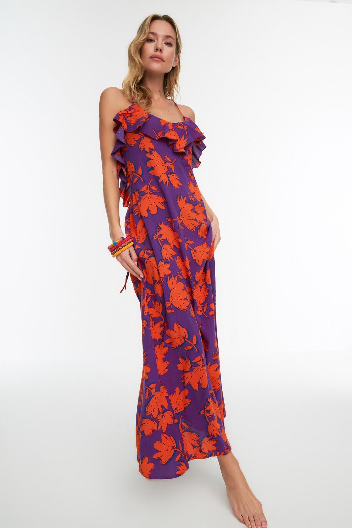 Multicolour Halter Neck Beach Dress, , large image number 0