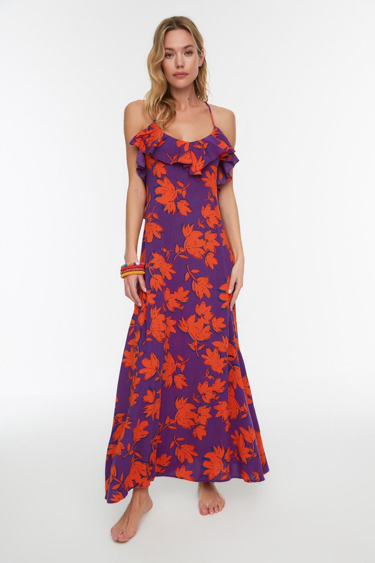 Multicolour Halter Neck Beach Dress, , large image number 1