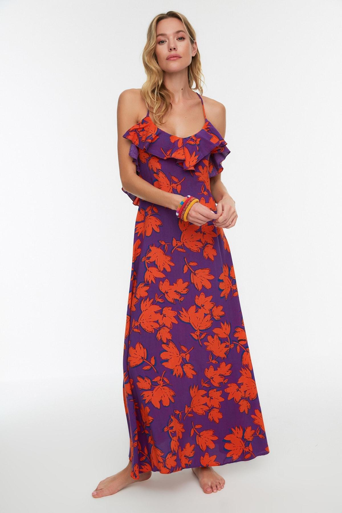 Multicolour Halter Neck Beach Dress, , large image number 2
