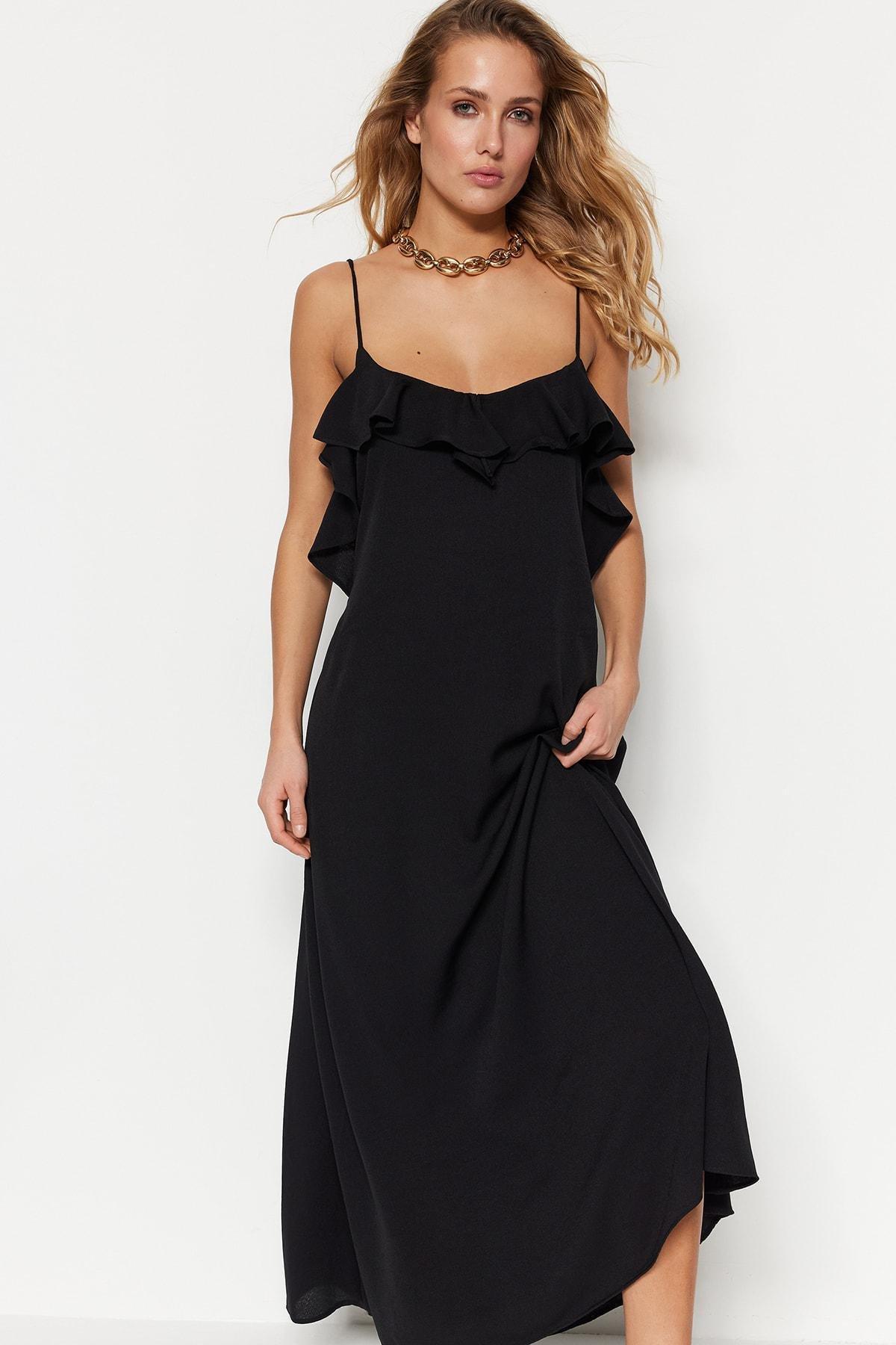 Black Halter Neck Beach Dress, , large image number 2