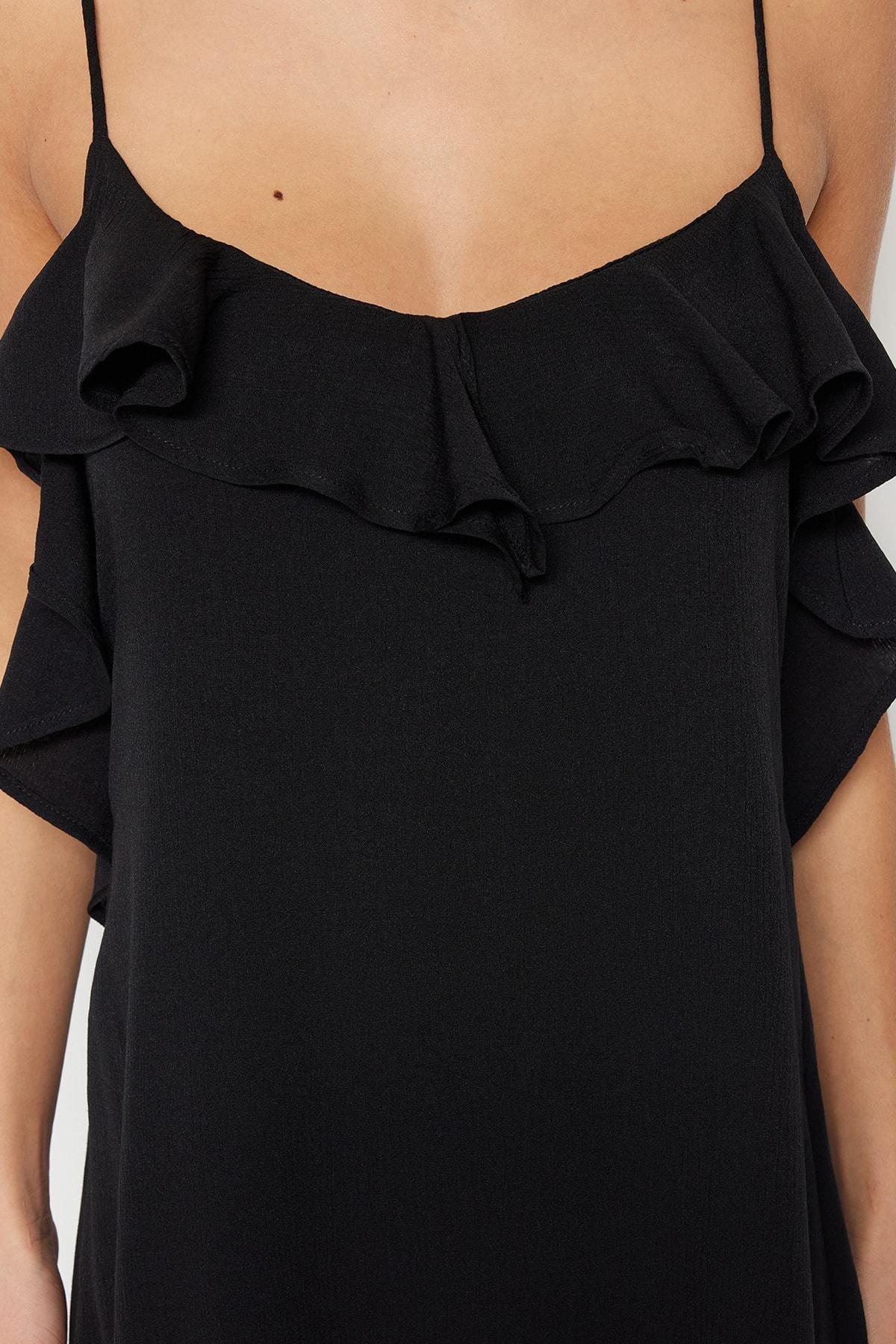 Black Halter Neck Beach Dress, , large image number 4