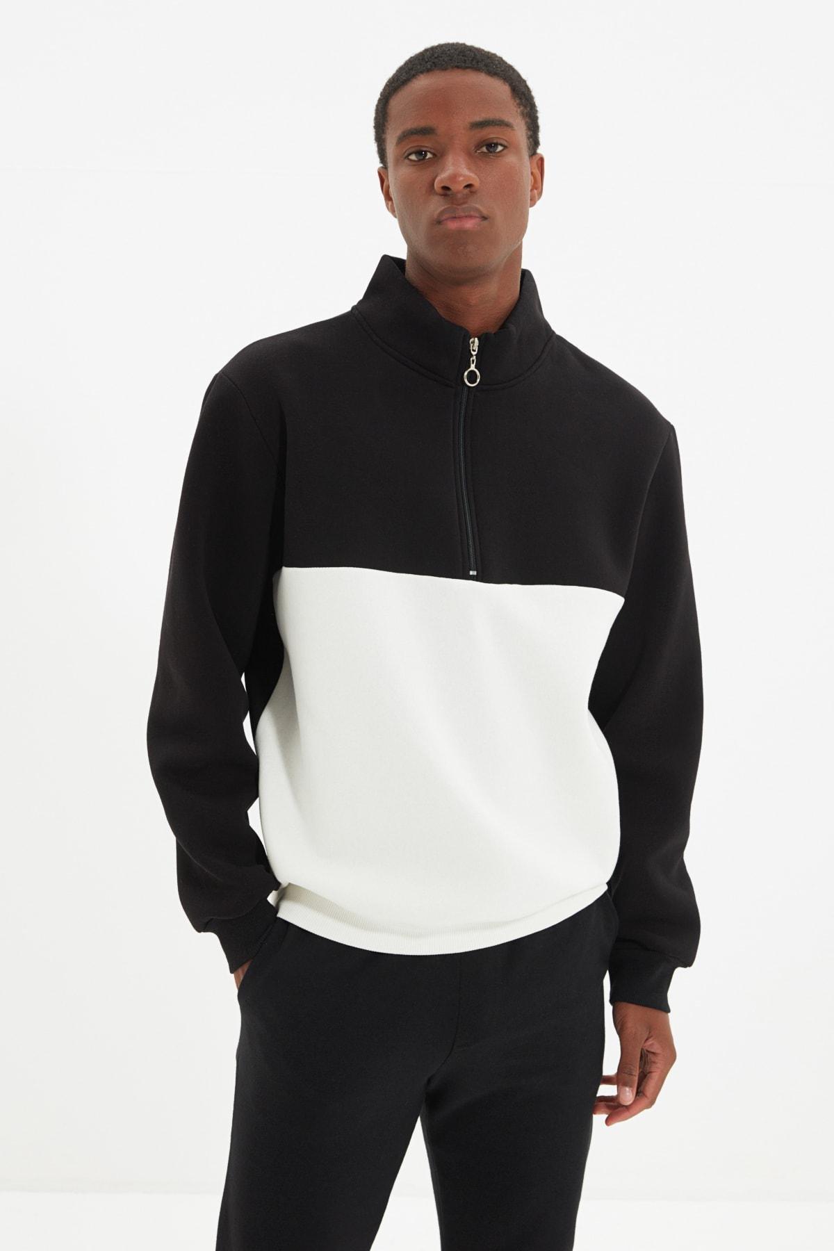 Black Regular Sweatshirt, , large image number 0