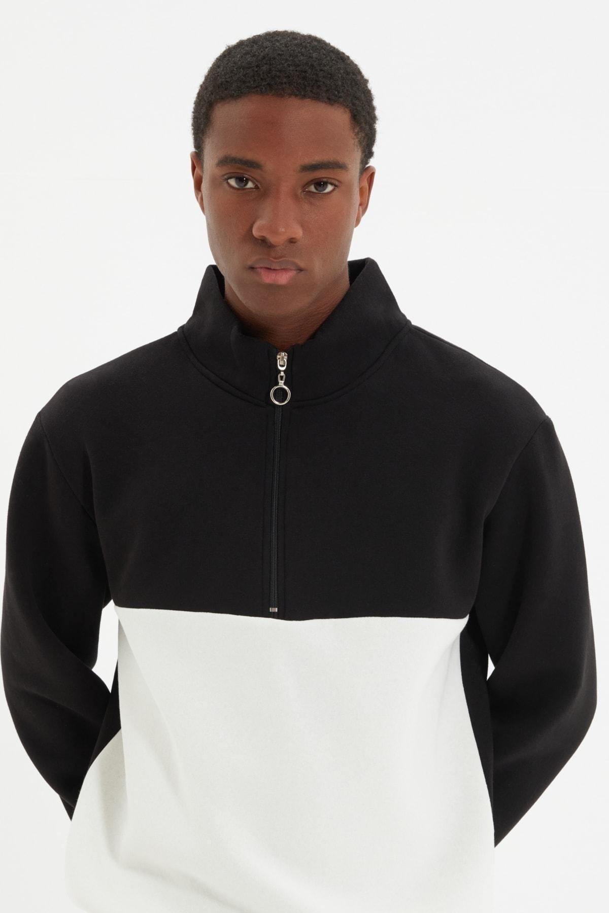 Black Regular Sweatshirt, , large image number 1