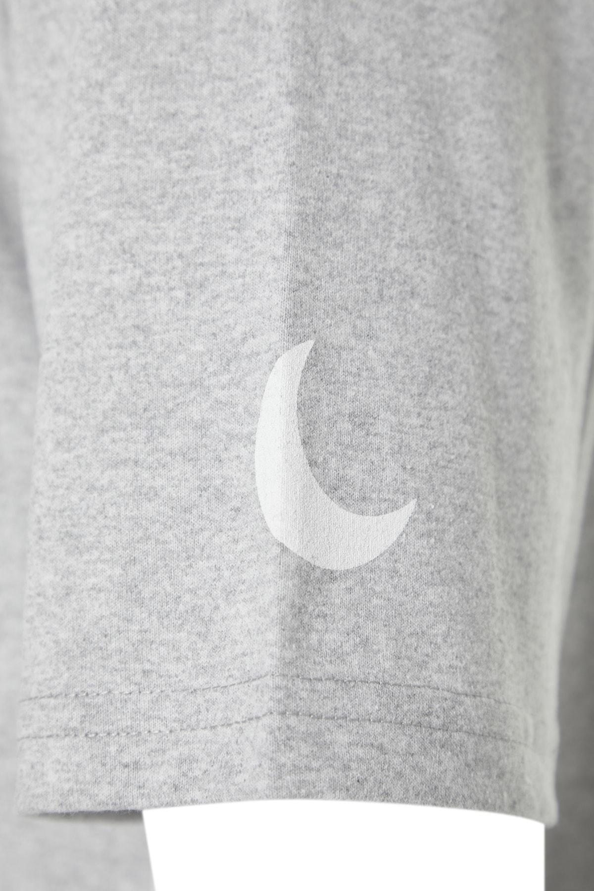 Grey Printed Crew Neck Pajama Set, , large image number 3